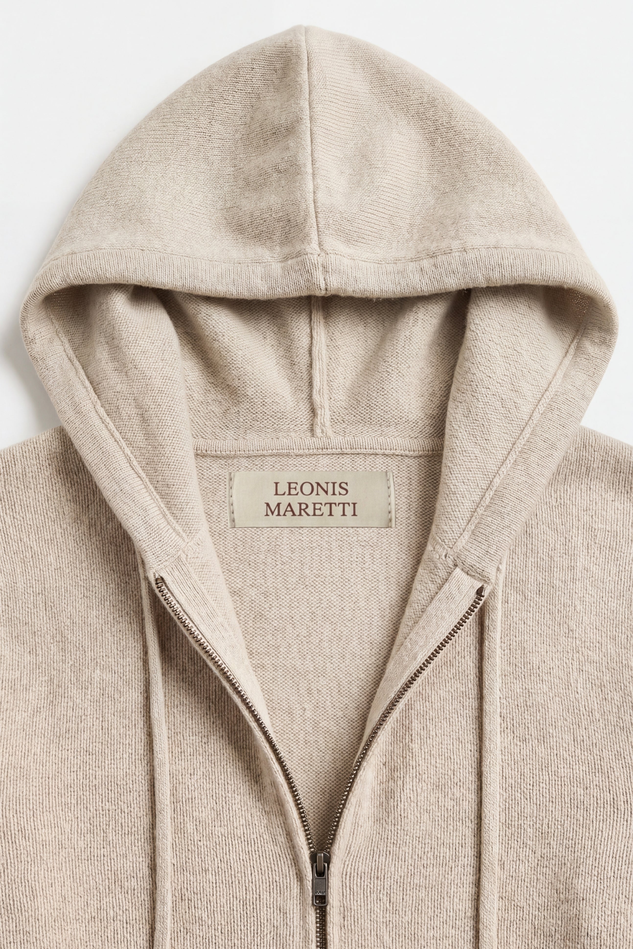 Elviro Cashmere Hooded Zip Set Cream