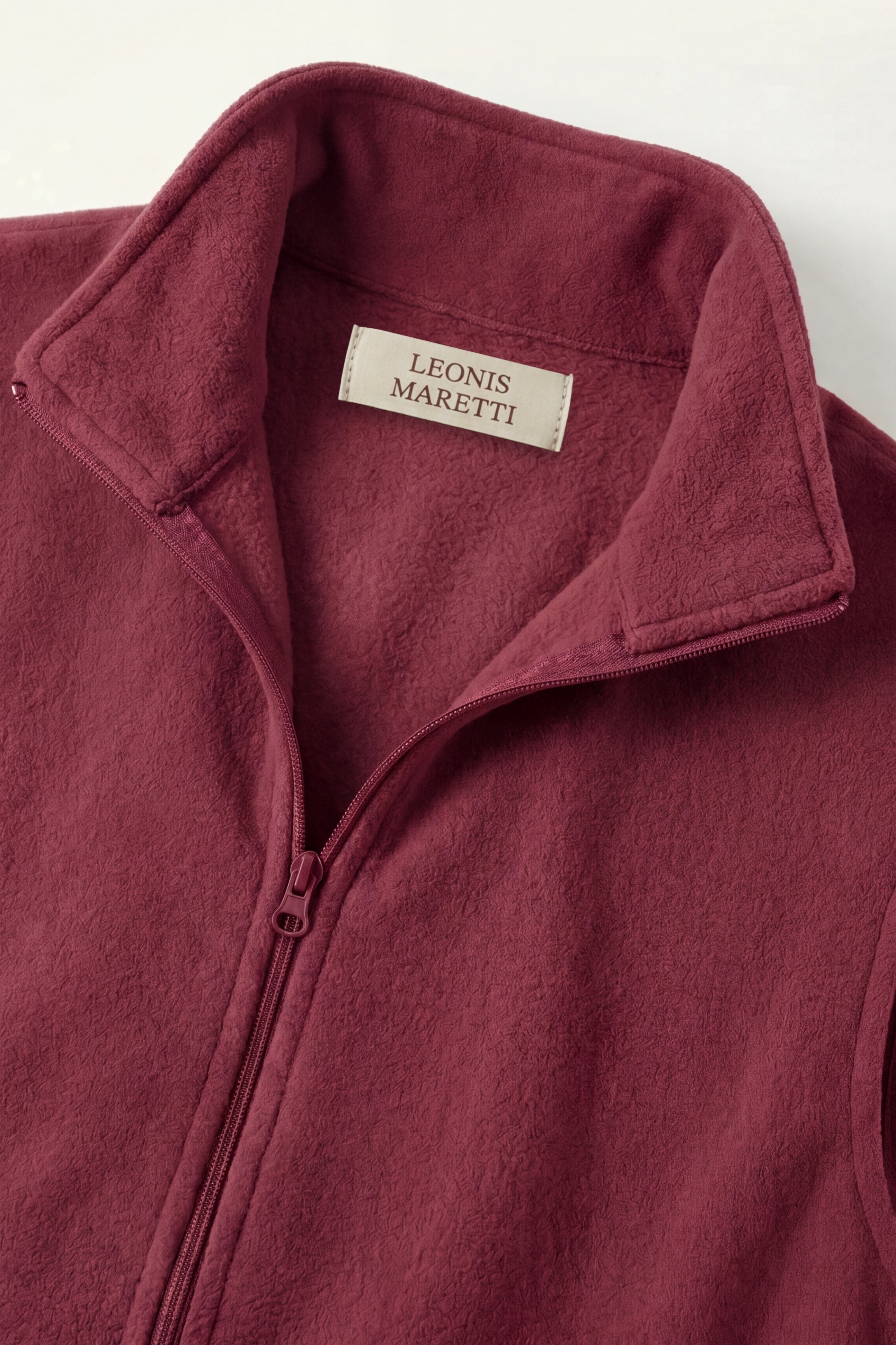 Bormio Zip Fleece Vest Burgundy
