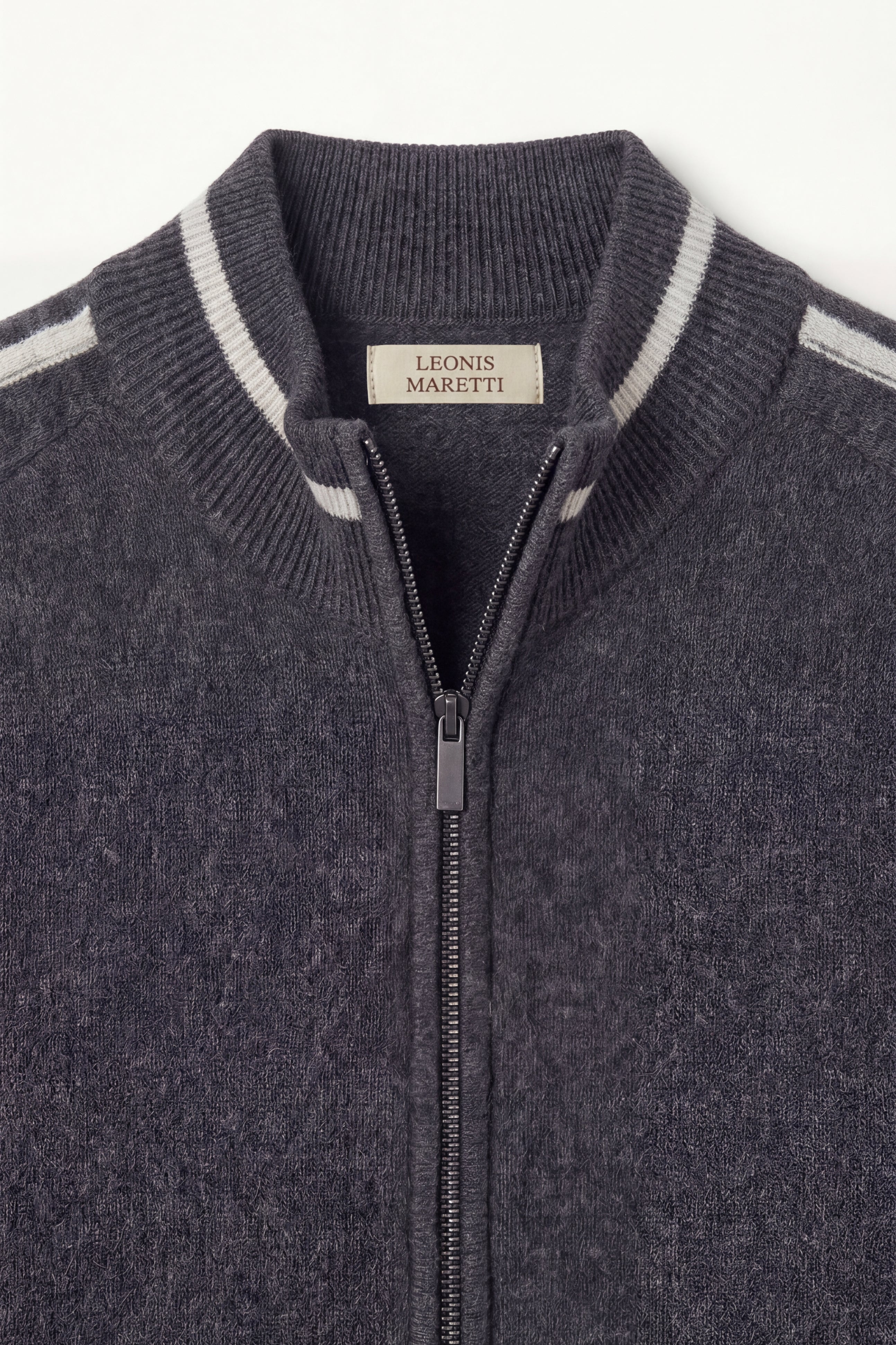 Enzo Cashmere Full-Zip Set Dark Grey