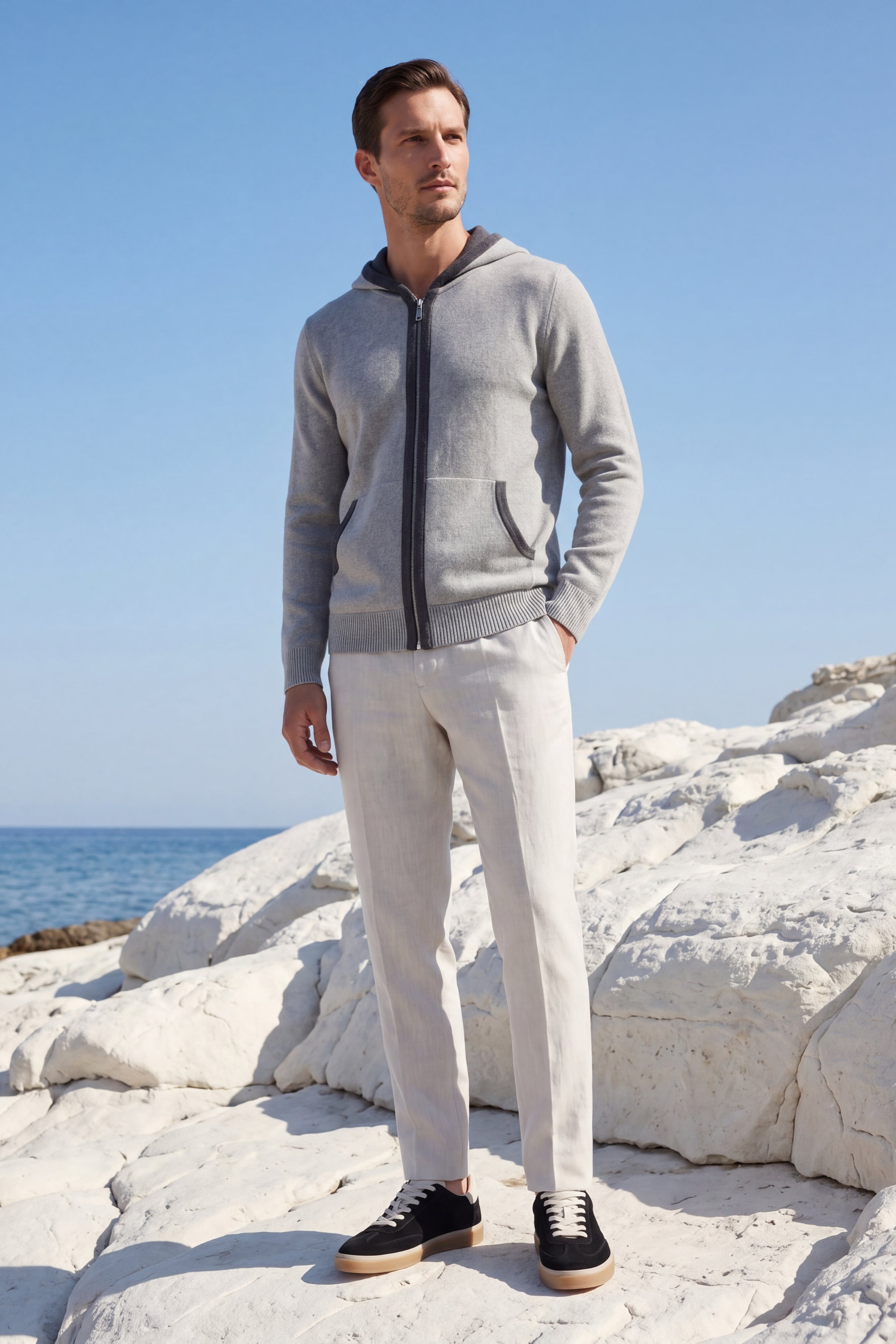 Sorano Hooded Cardigan Grey