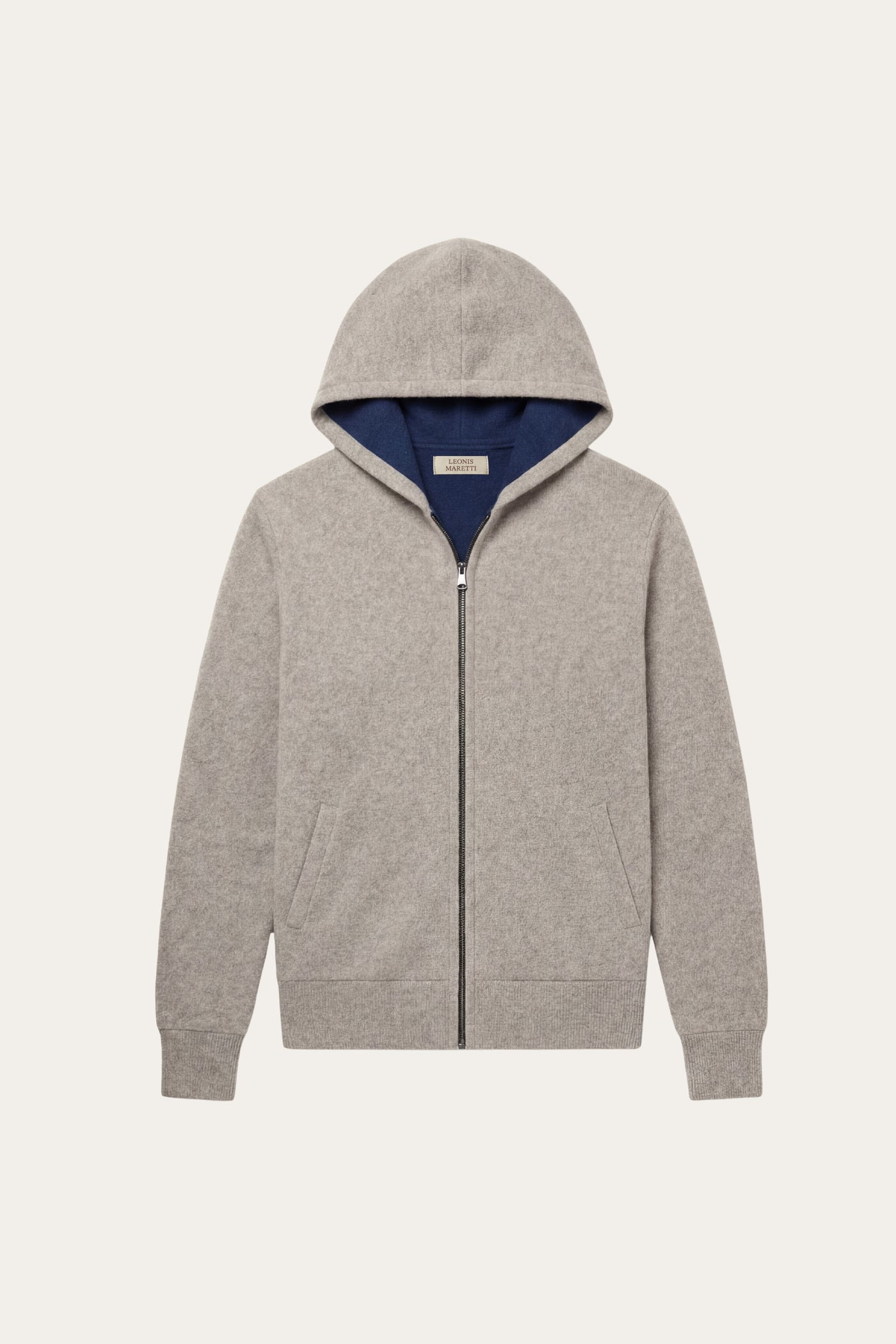 Novaro Hooded Zip Knit  Grey/Blue