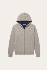 Novaro Hooded Zip Knit  Grey/Blue