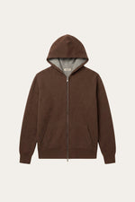 Novaro Hooded Zip Knit Brown/Grey