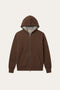 Novaro Hooded Zip Knit Brown/Grey