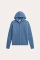 Talieri Hooded Cable Knit Blue