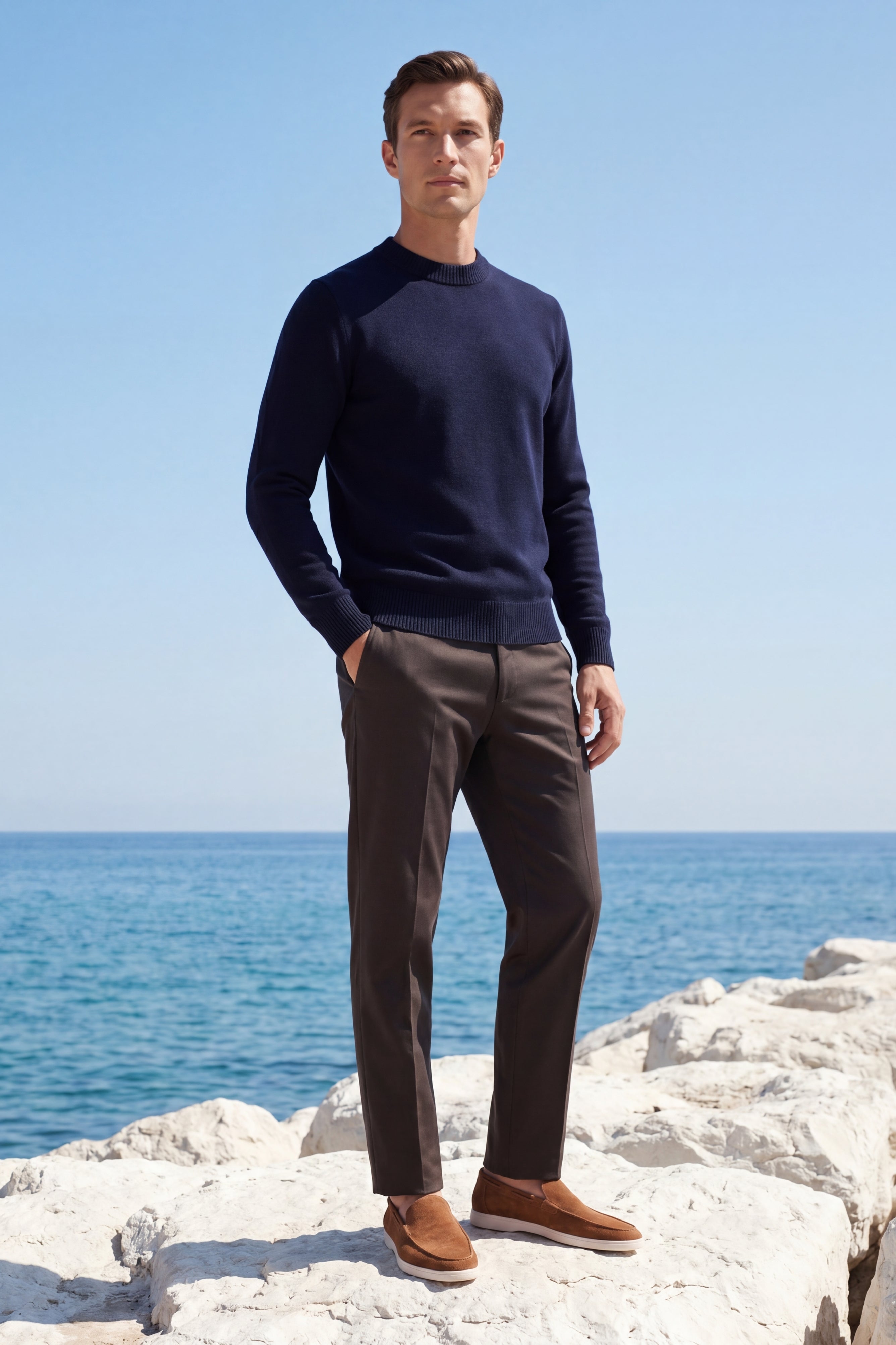 Taviani Cashmere Knit Navy