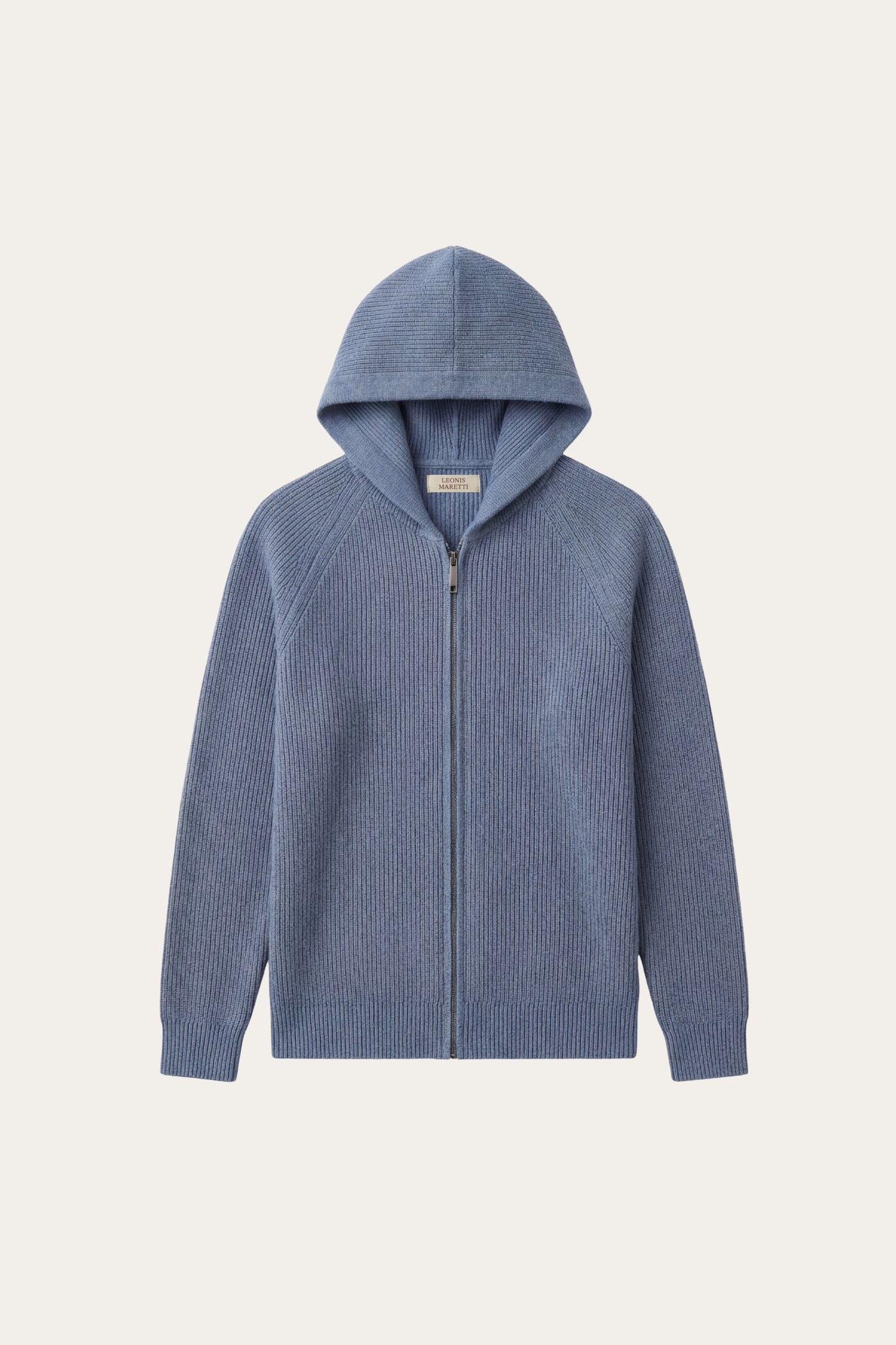 Amalfi Merino Hooded Sweater Light Blue