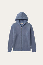 Amalfi Merino Hooded Sweater Light Blue