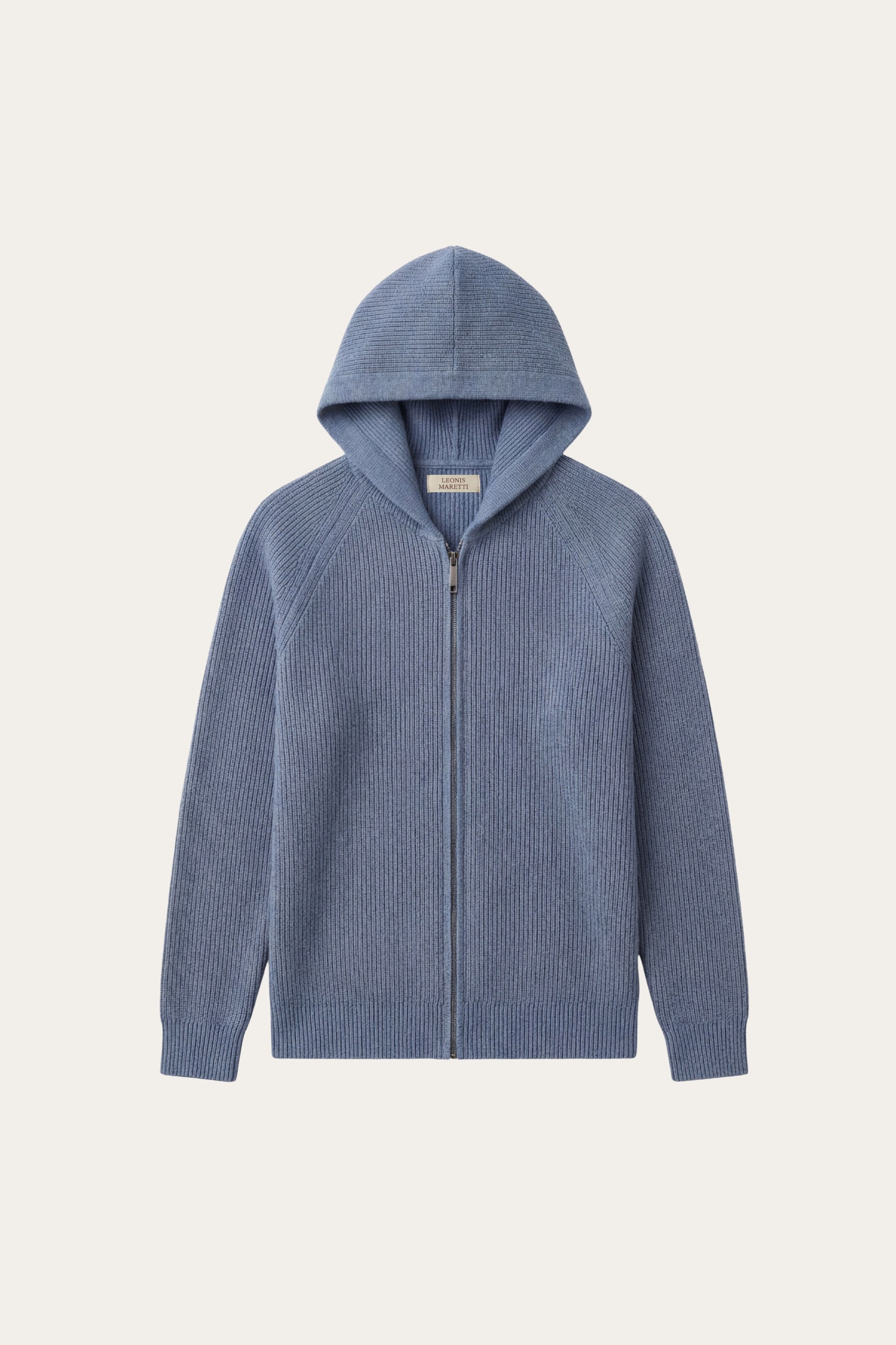 Amalfi Merino Hooded Sweater Light Blue