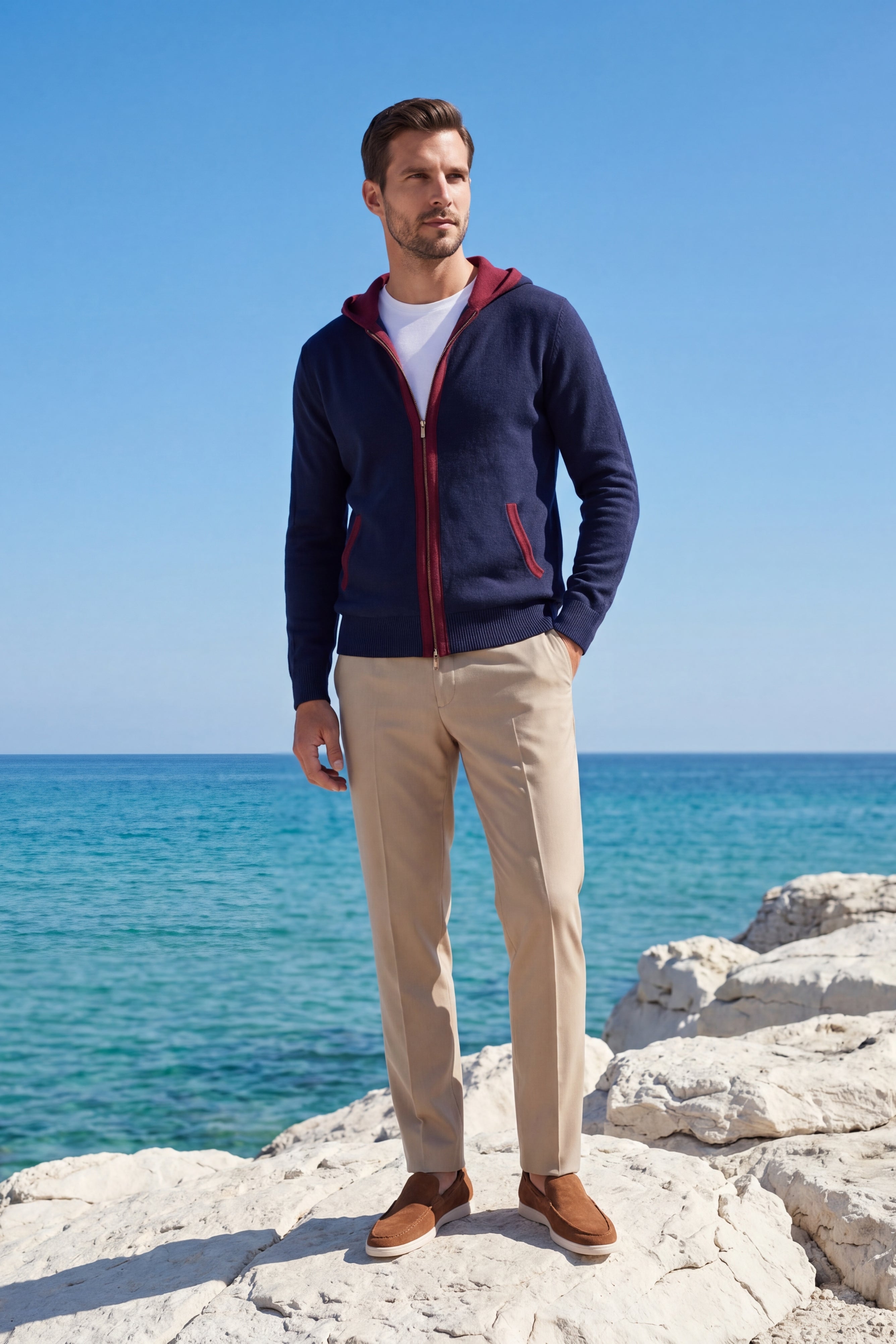 Sorano Hooded Cardigan Navy