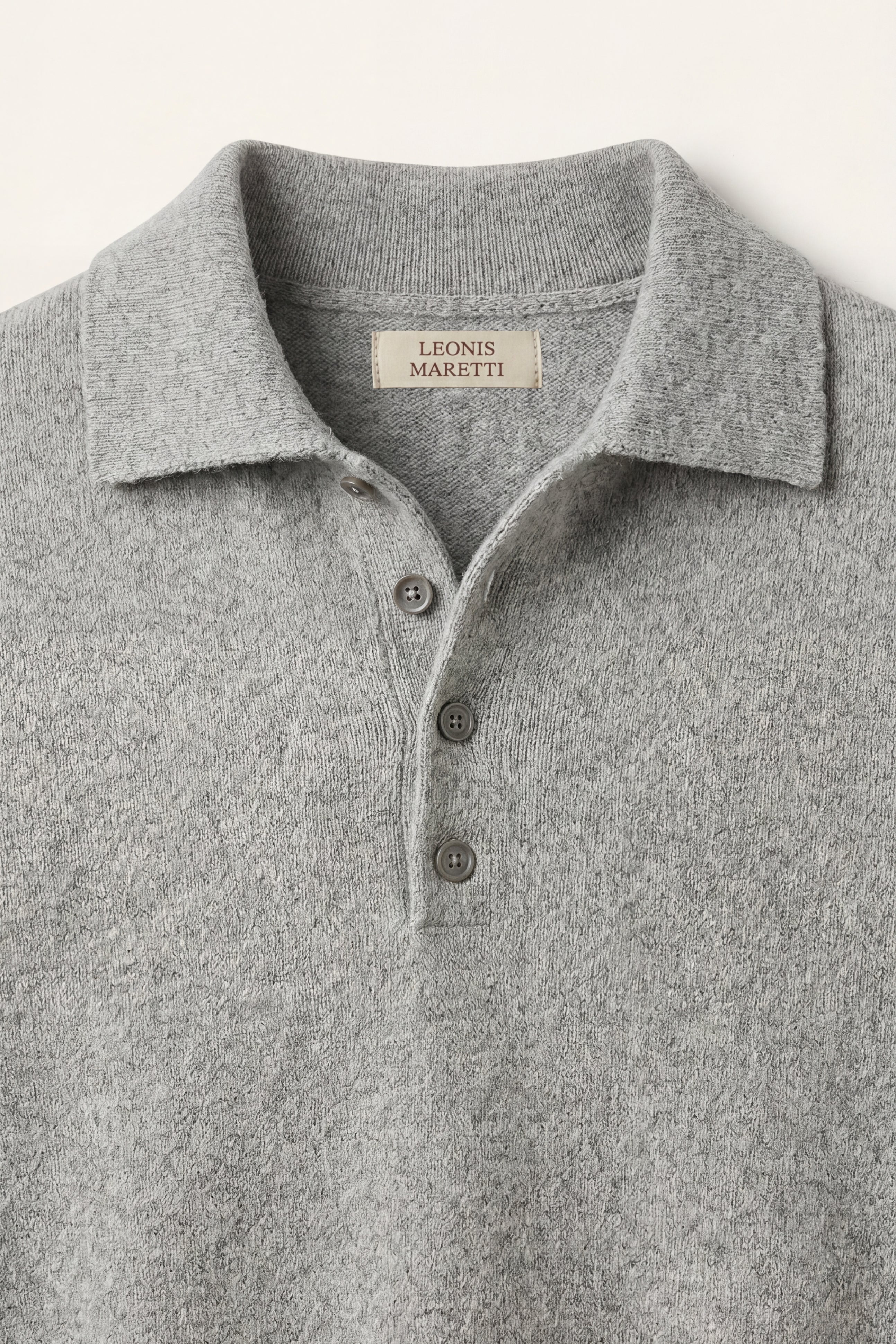 Alessandro Merino Polo Knit Grey