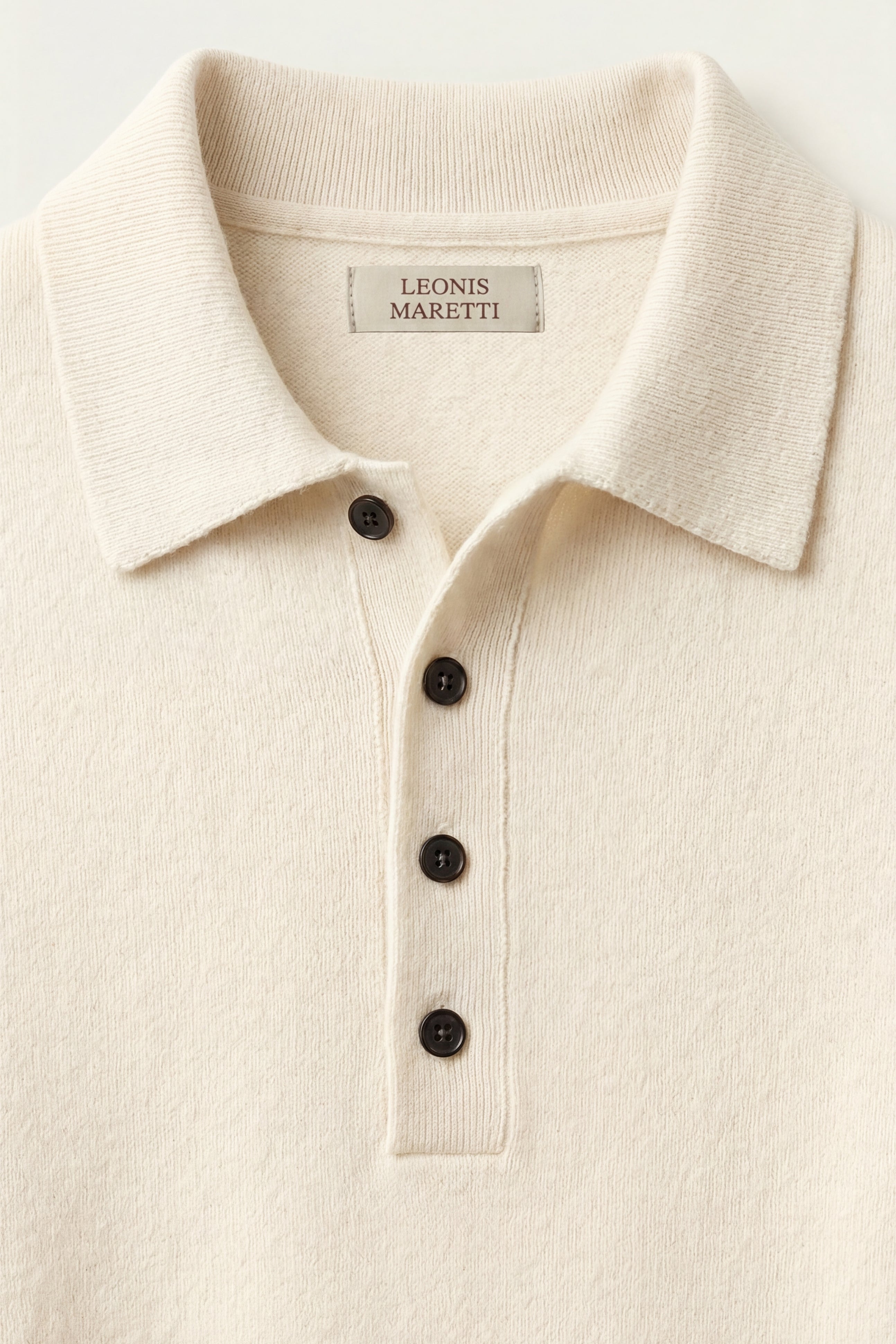 Alessandro Merino Polo Knit Beige