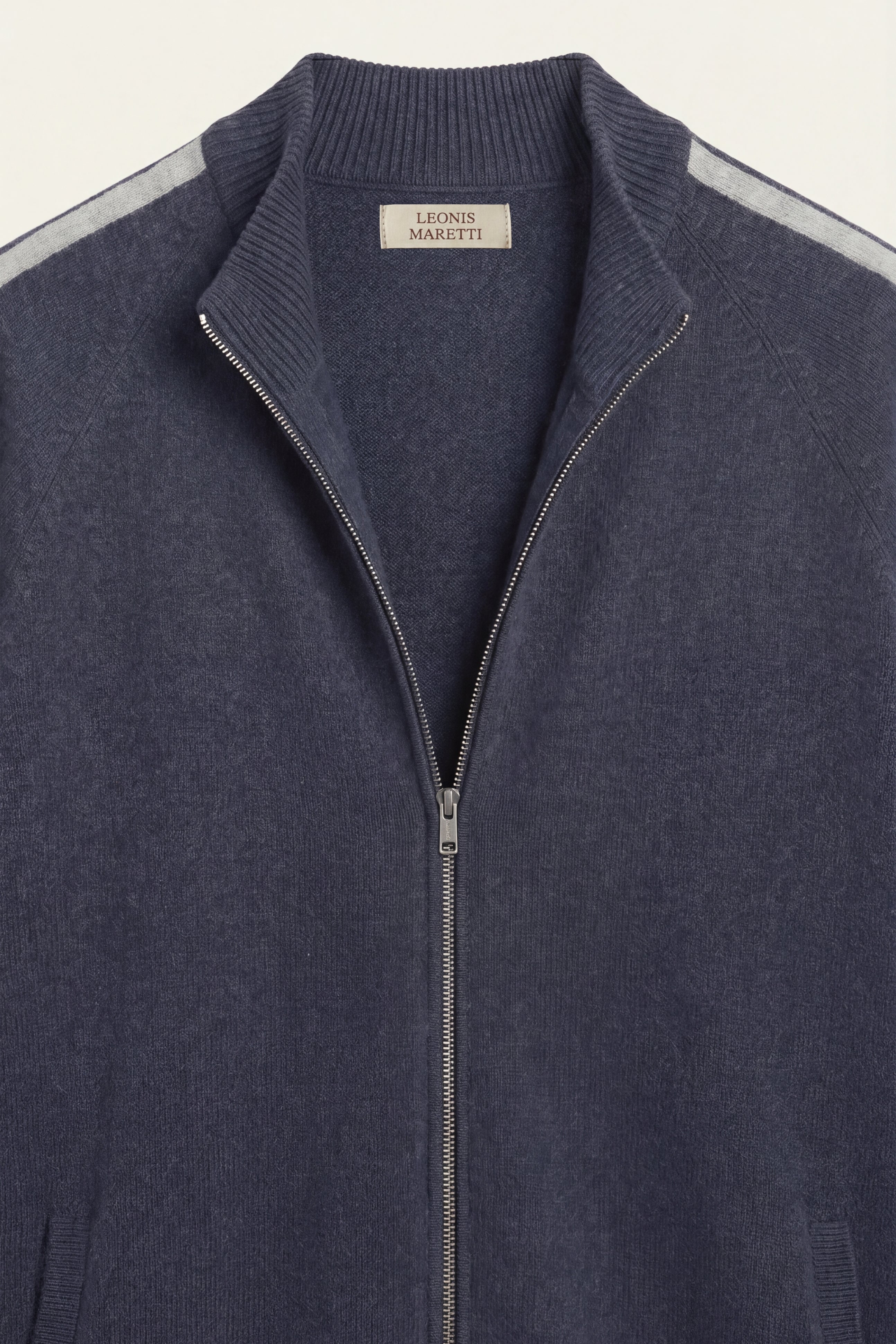 Lorenti Cashmere Zip Knit Navy