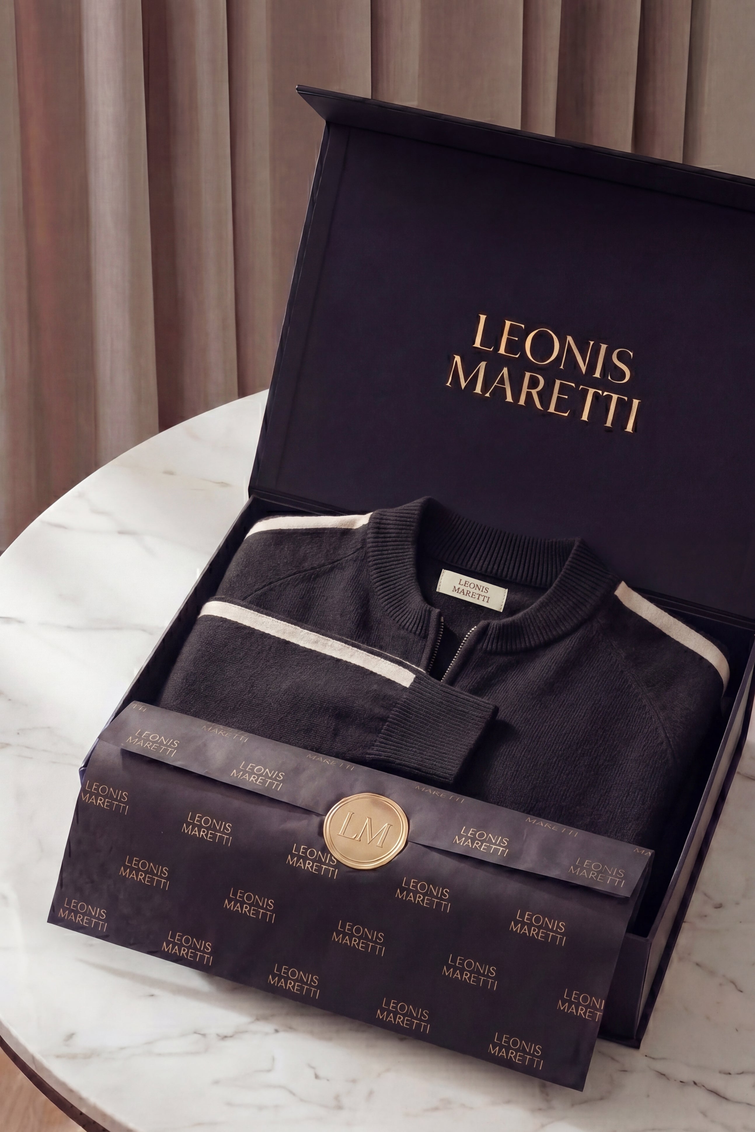 Lorenti Cashmere Zip Knit Black