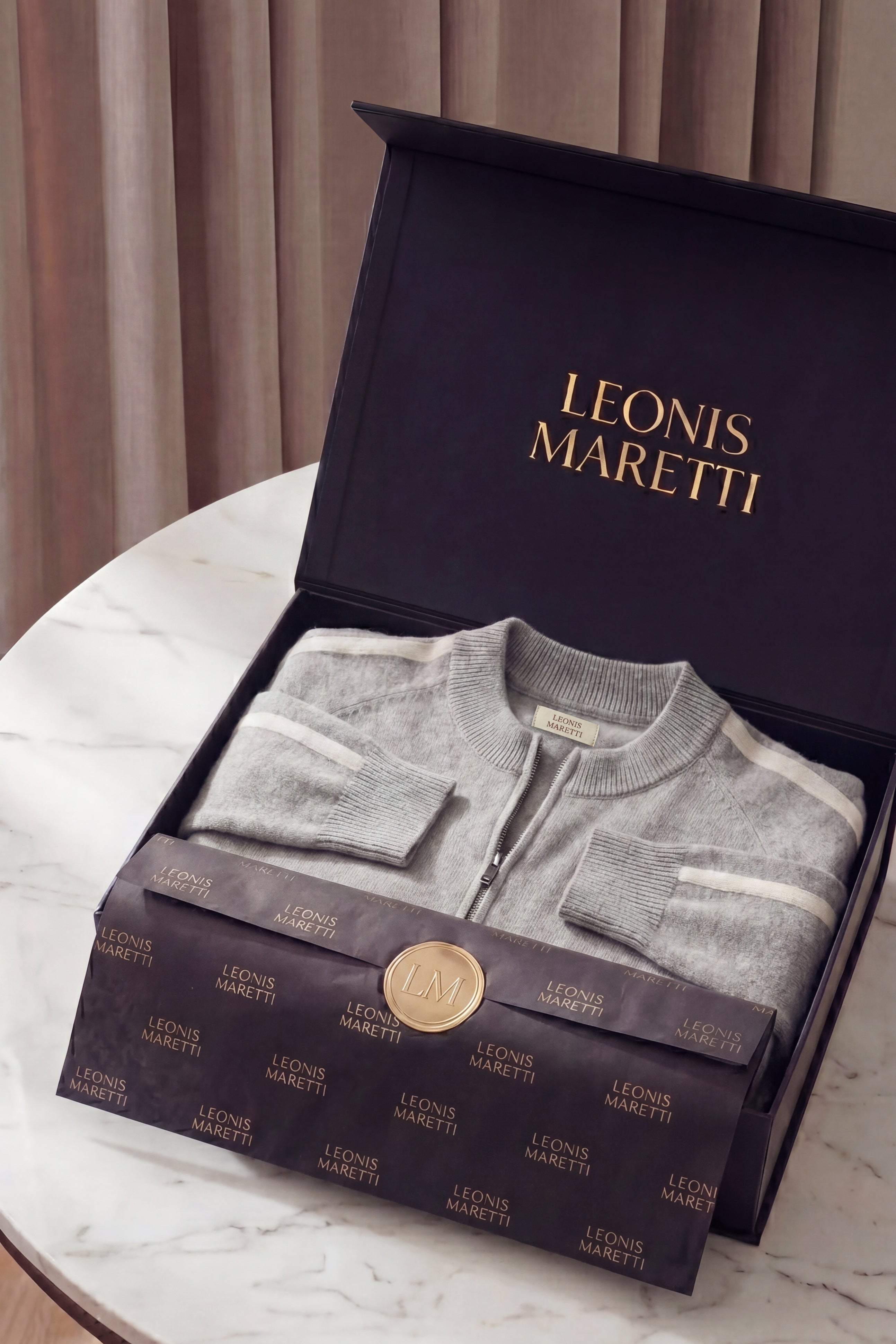 Lorenti Cashmere Zip Knit Grey
