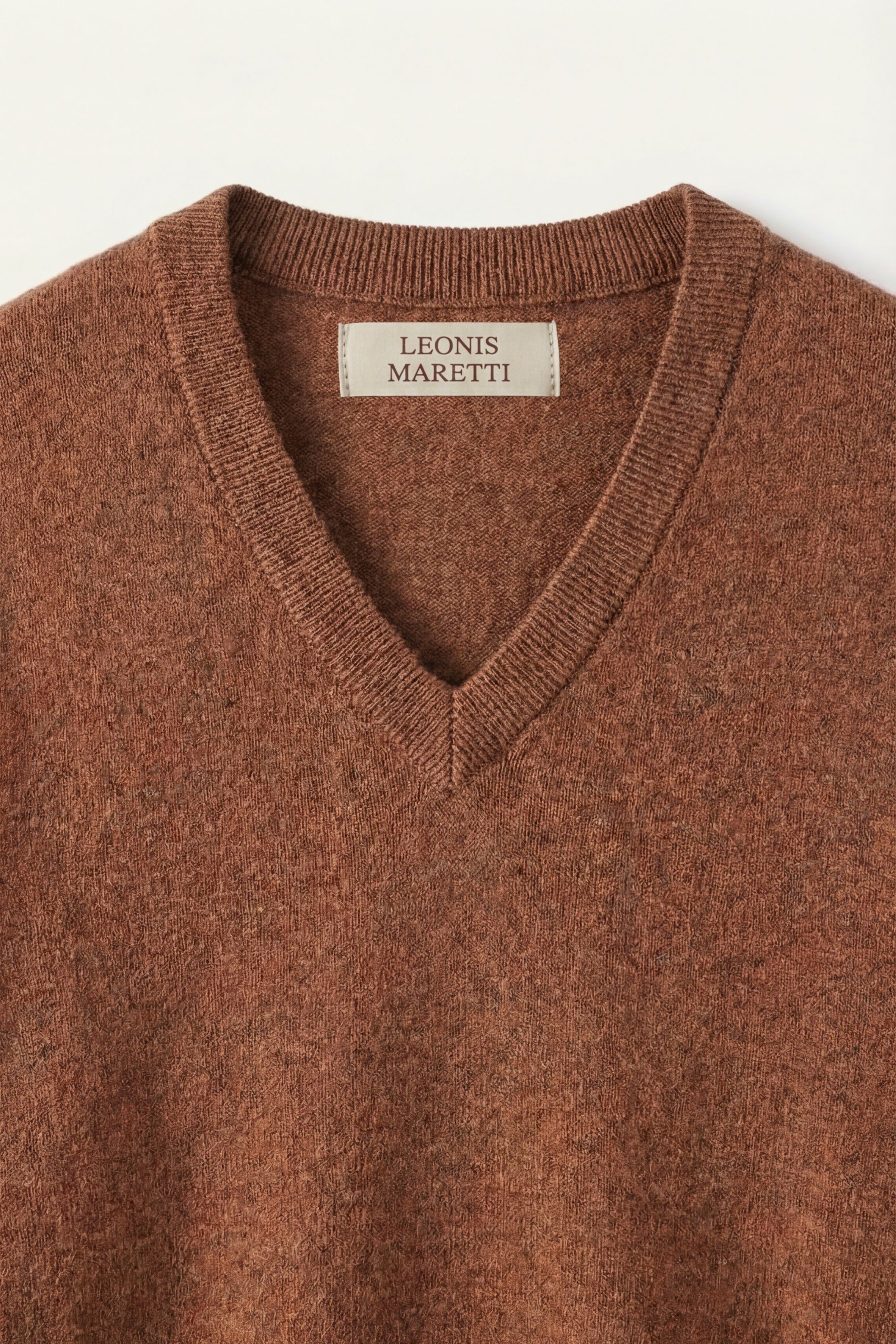 Merano V-Neck Knit Sweater Brown