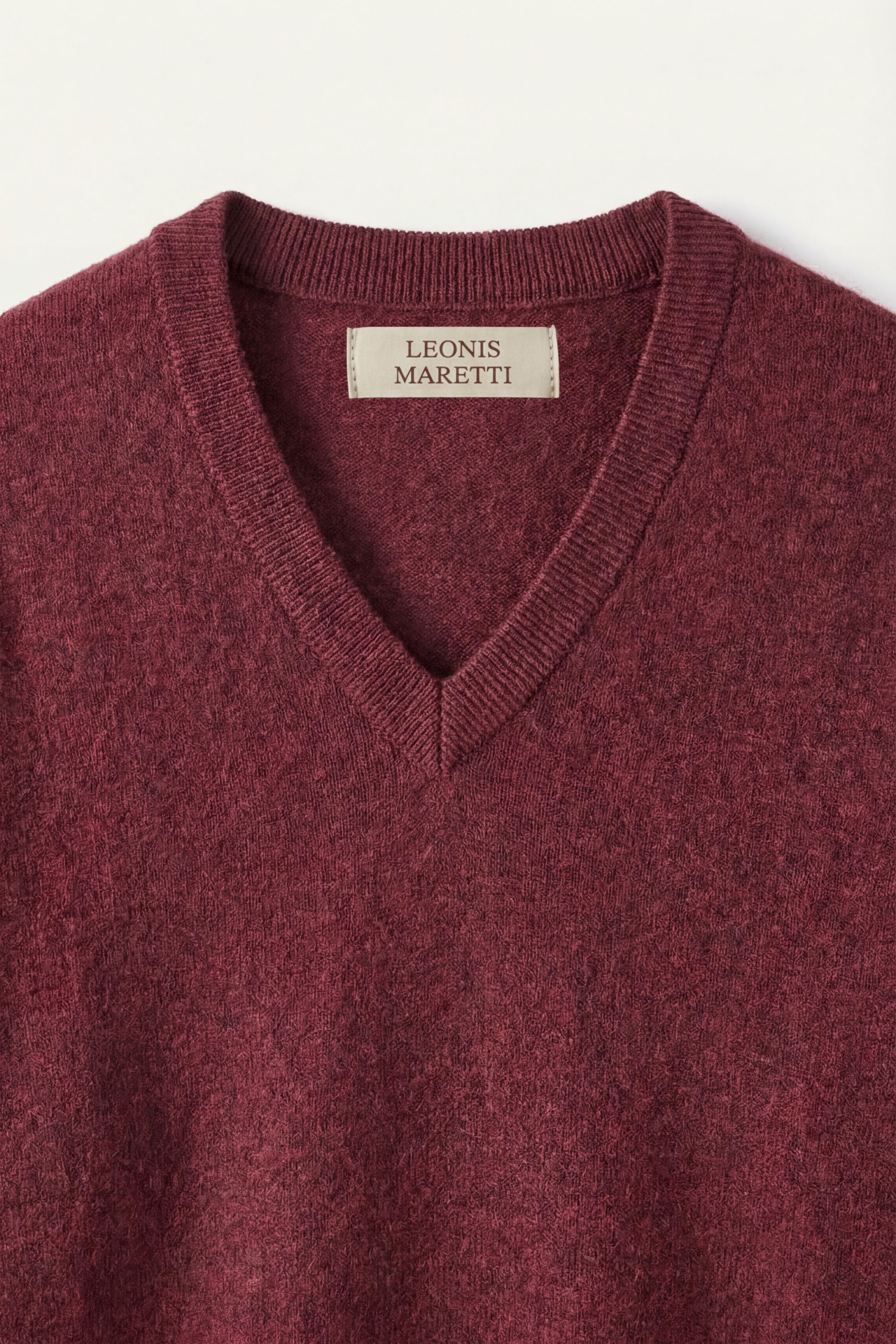 Merano V-Neck Knit Sweater Wine Red