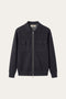 Orvello Dual-Zip Wool Cardigan Dark Grey