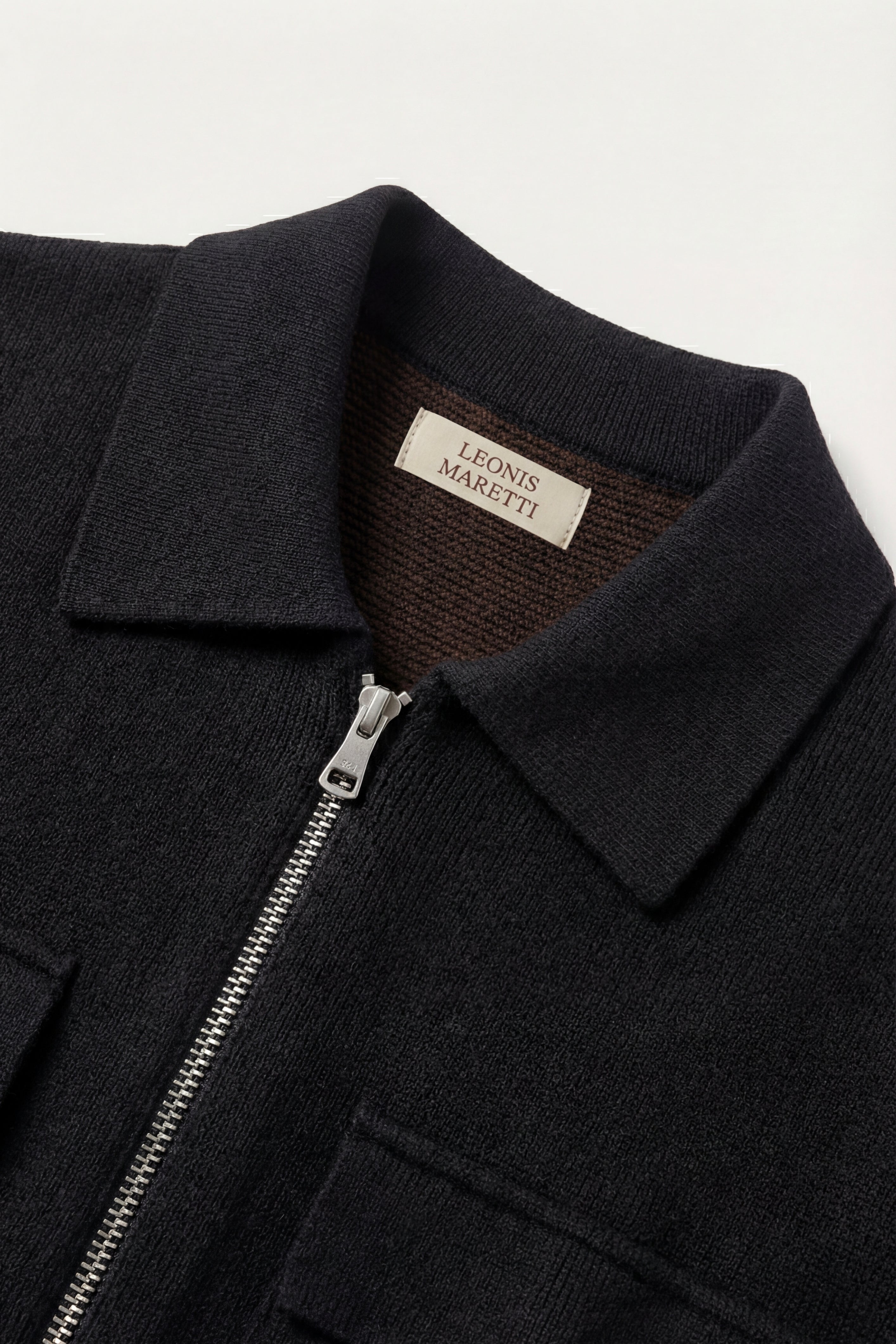 Orvello Dual-Zip Wool Cardigan Black
