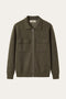 Orvello Dual-Zip Wool Cardigan Army Green
