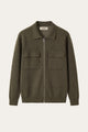 Orvello Dual-Zip Wool Cardigan Army Green