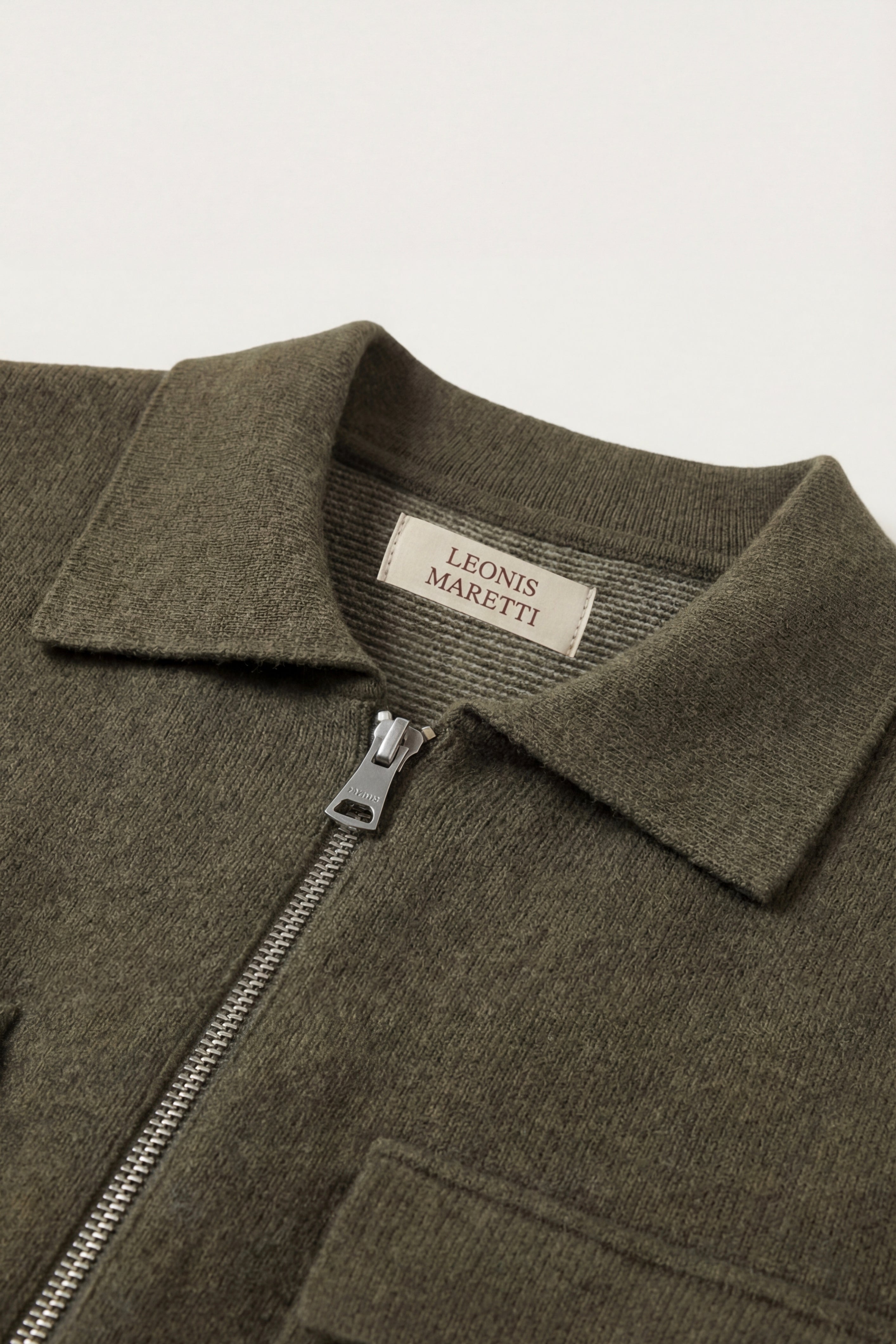 Orvello Dual-Zip Wool Cardigan Army Green
