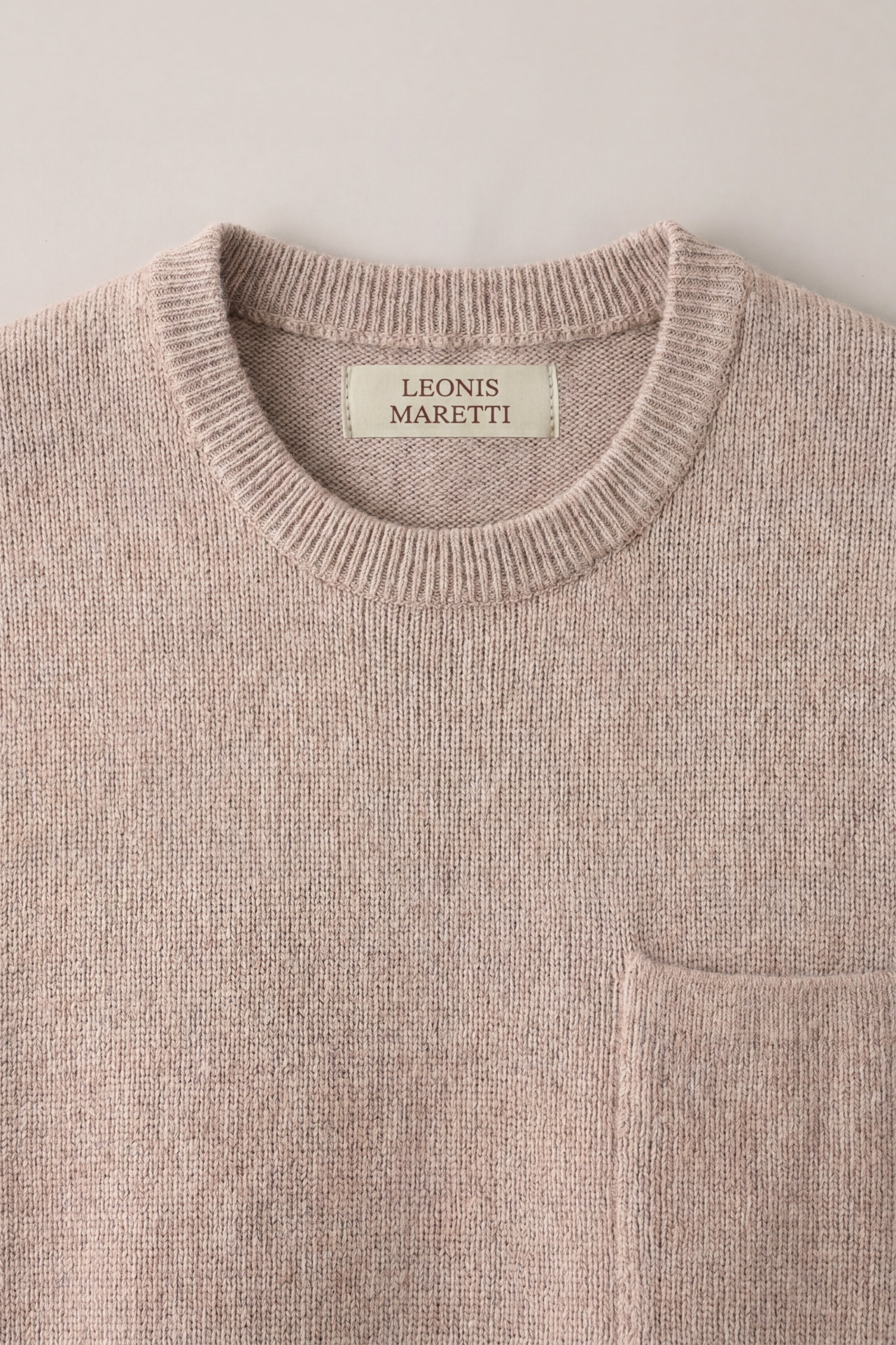 Nerio Extra-Fine Crew Vest Beige