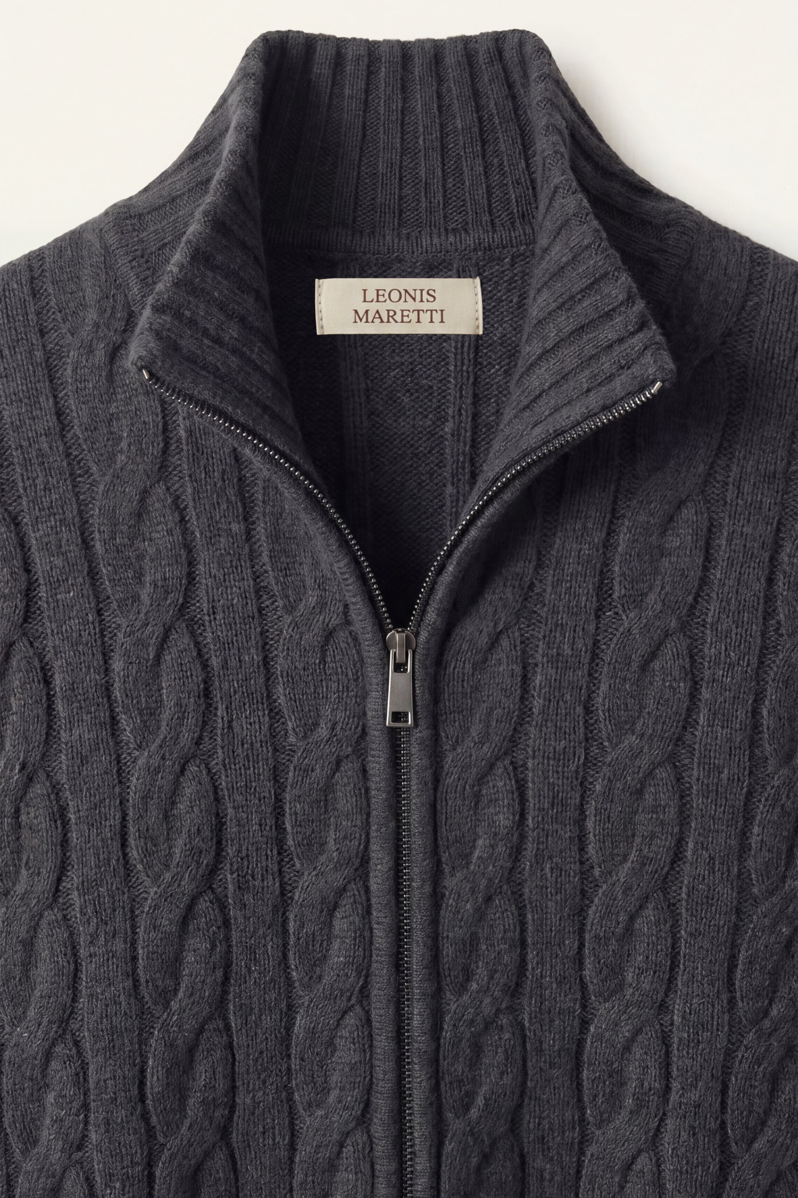 Massimo Zip Cardigan Dark Grey