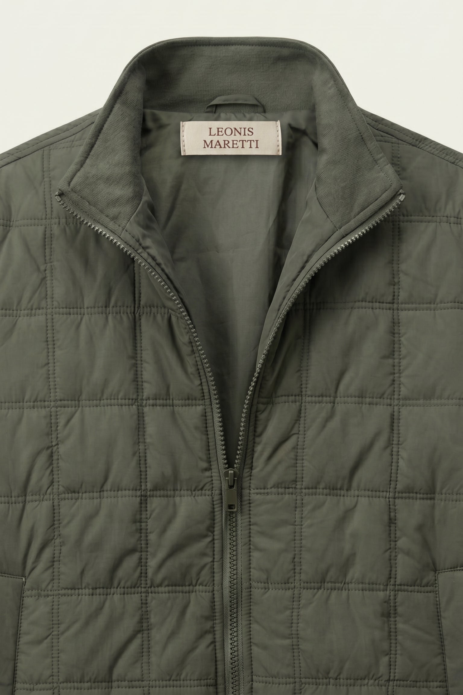 Frosinone Quilted Hybrid Jacket Olive Green