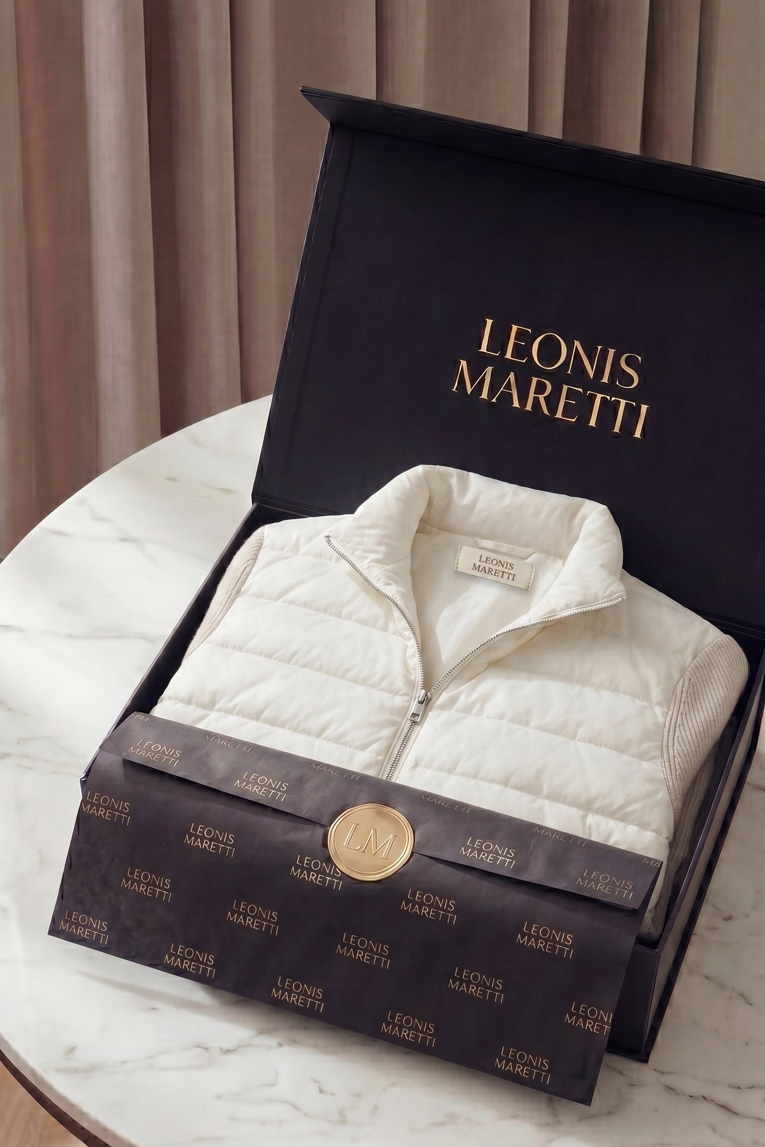 Parma Quilted Knit Hybrid Jacket Off White