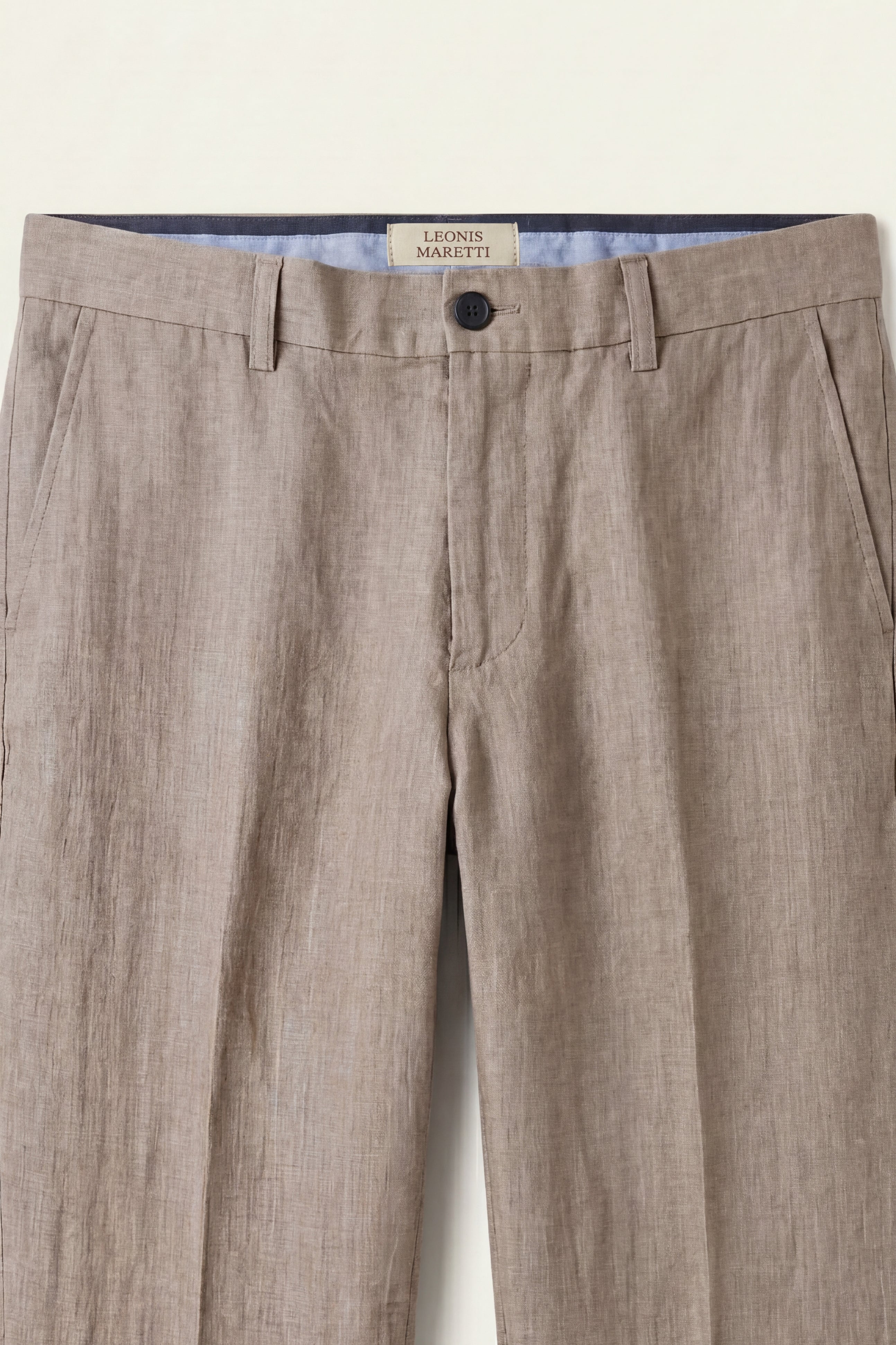 Cortona Linen Straight Trousers Sand