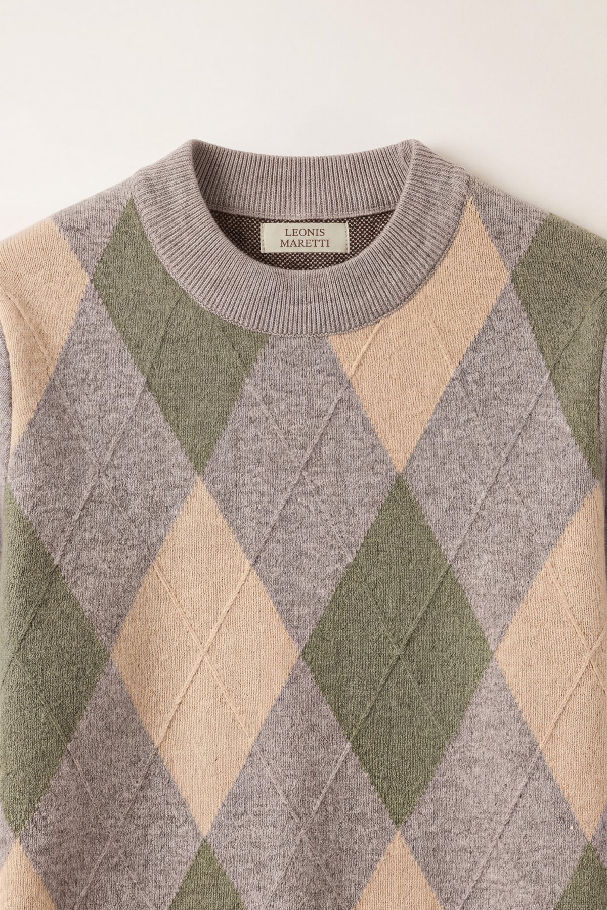 Pavia Argyle Crewneck Taupe