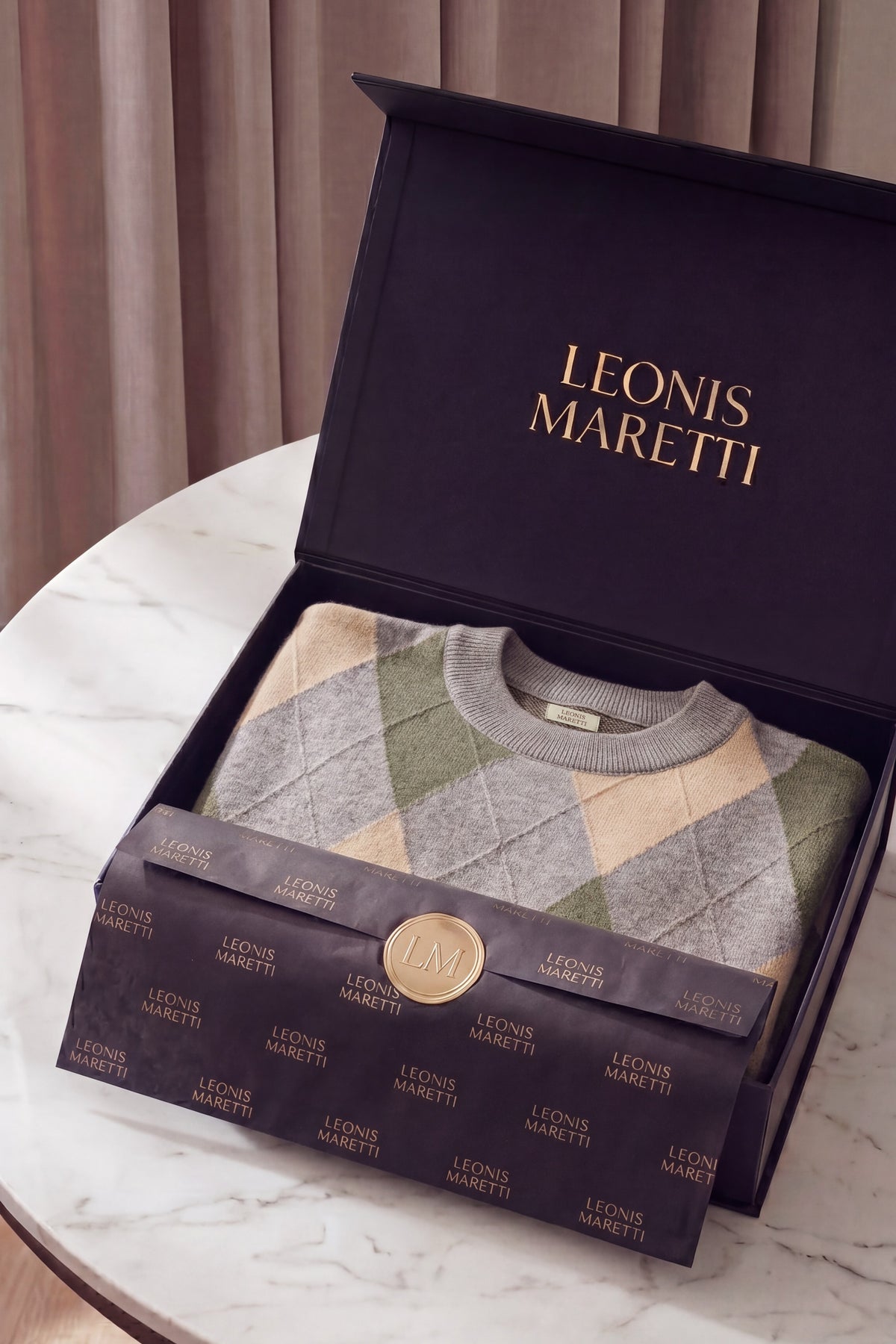 Pavia Argyle Crewneck Taupe