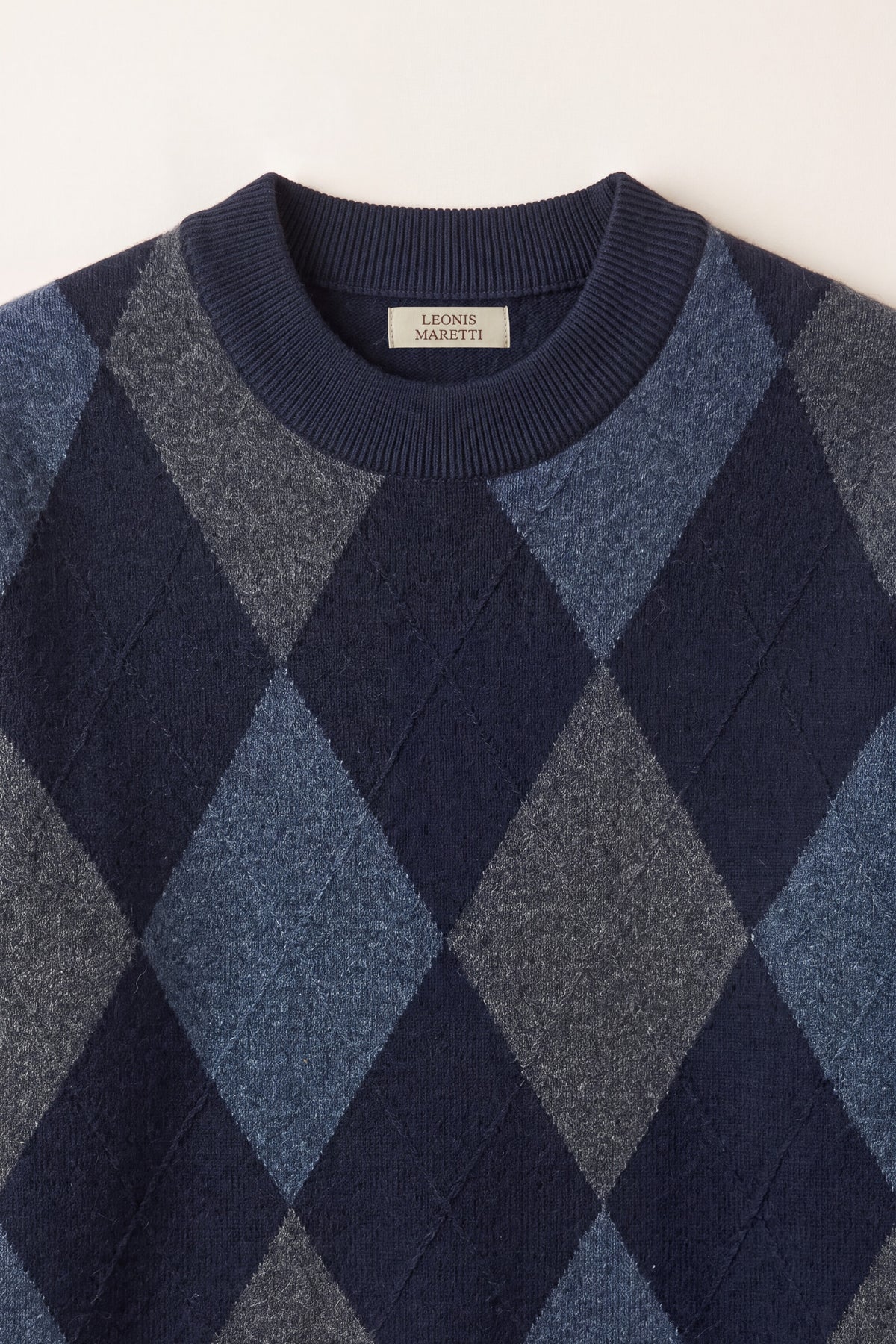 Pavia Argyle Crewneck Navy