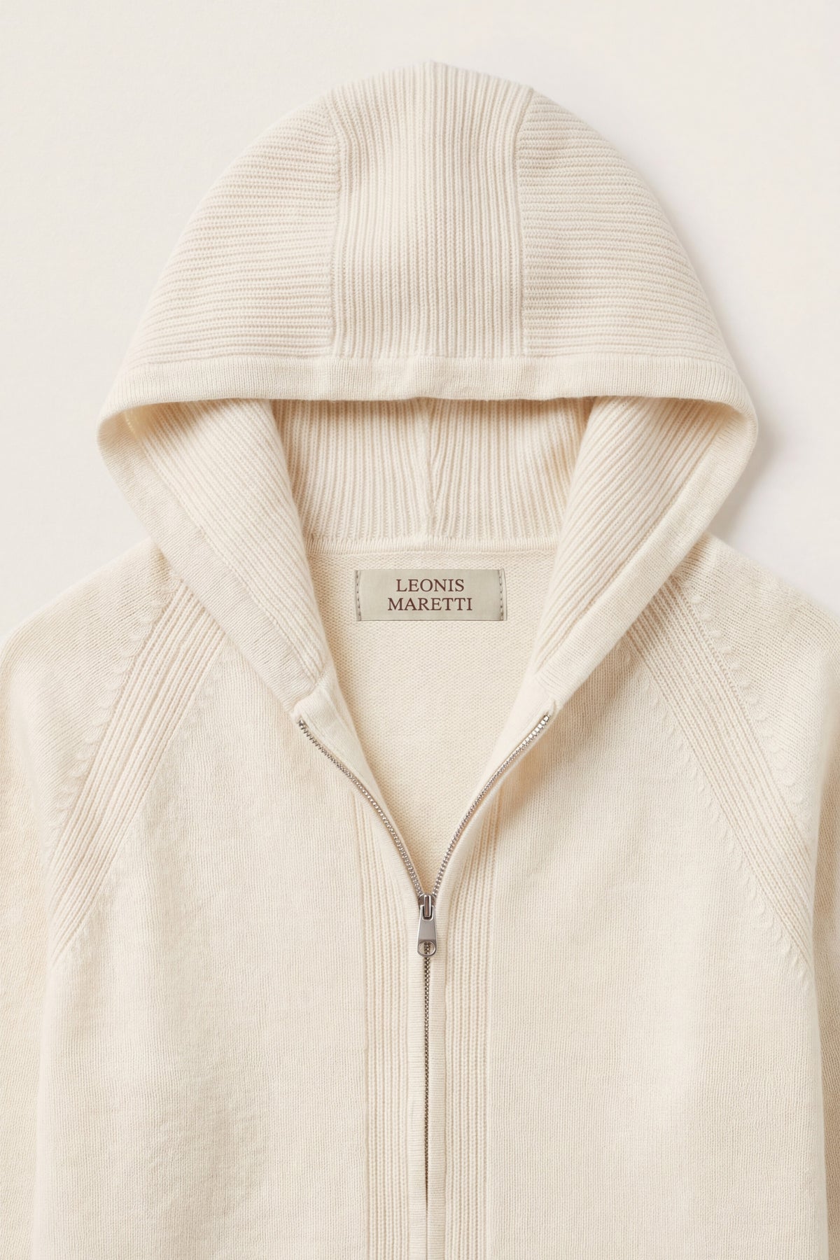 Fermo Cashmere Zipped Hoodie Cream