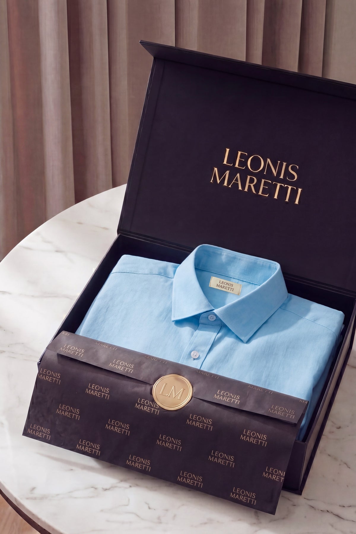 Ragusa Cotton Dress Shirt Sky Blue