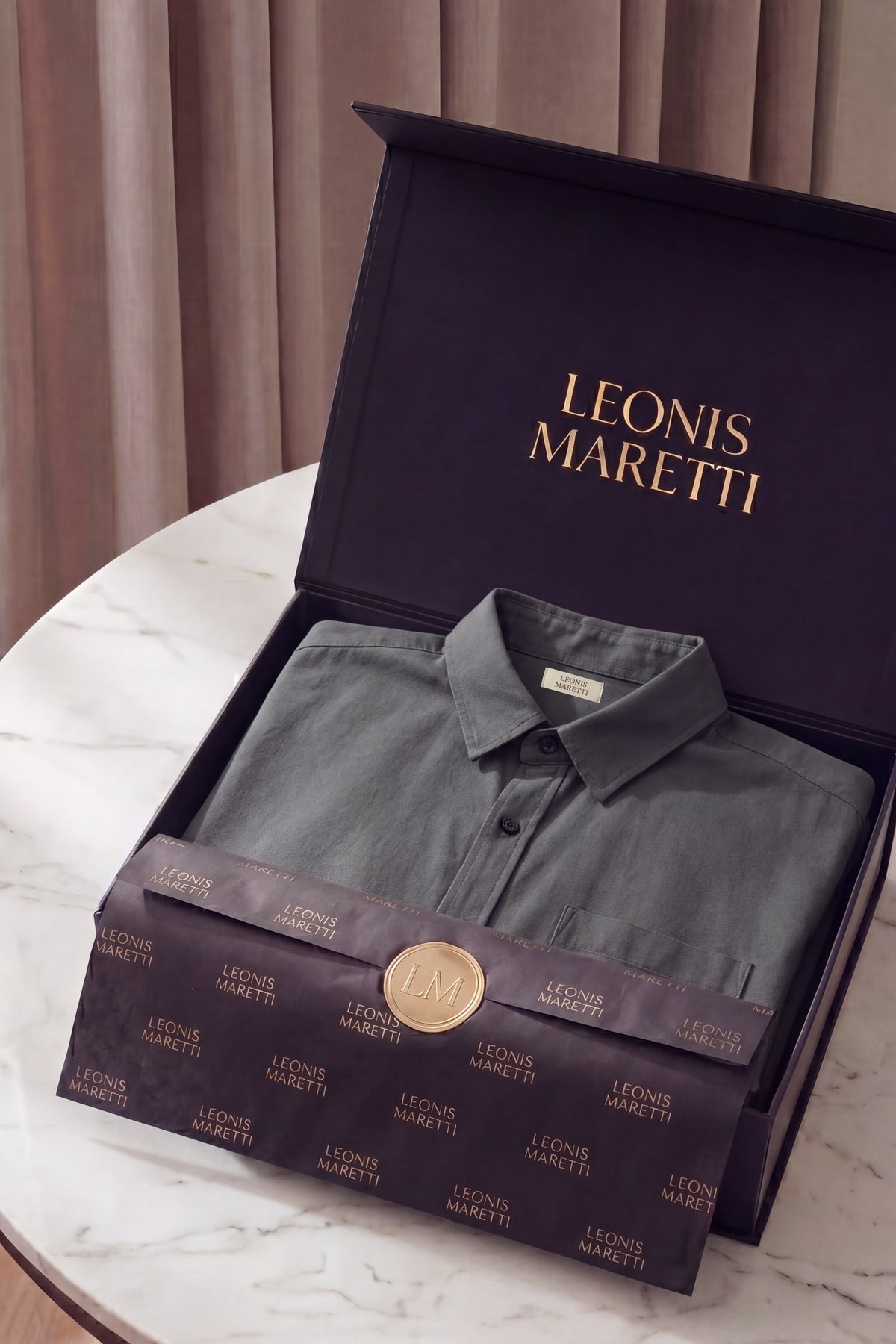 Spoleto Cotton Overshirt Dark Olive