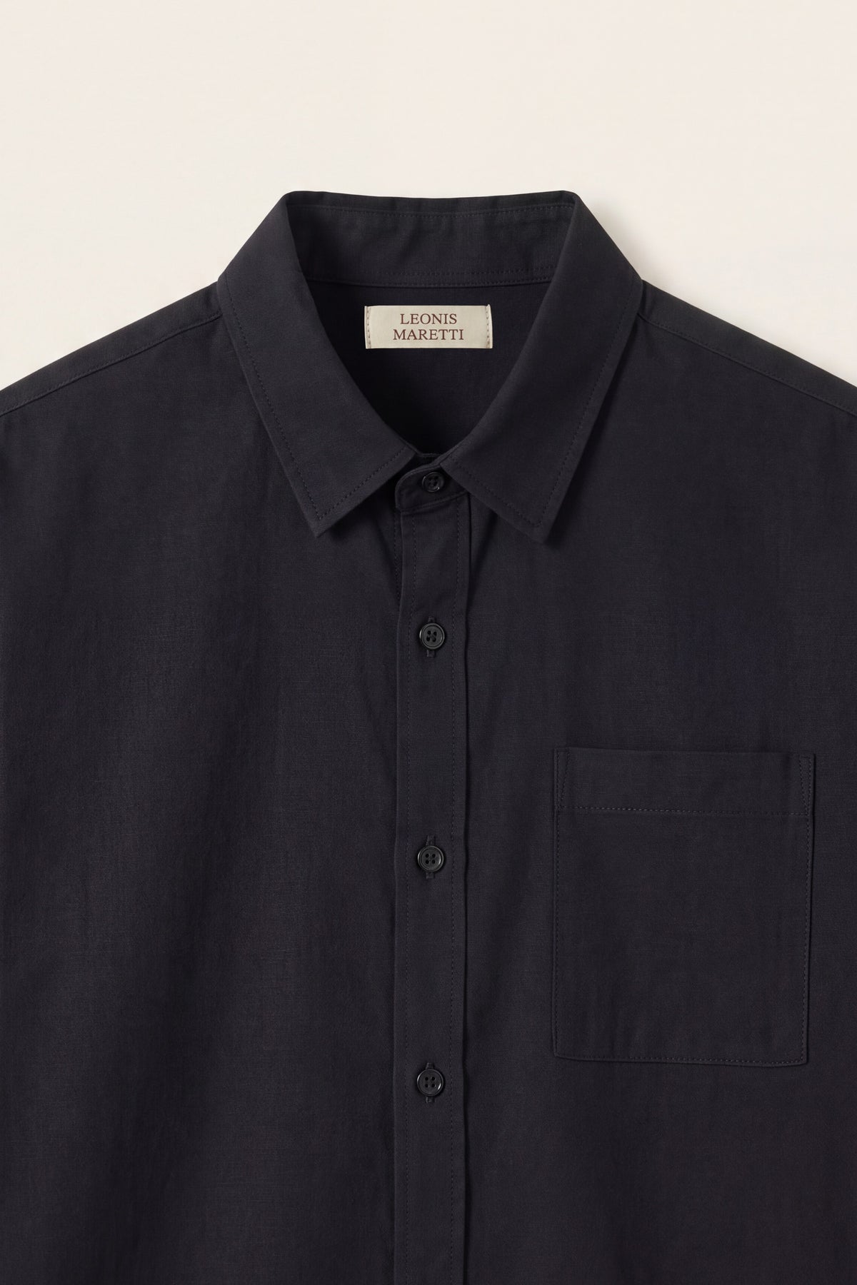 Spoleto Cotton Overshirt Black