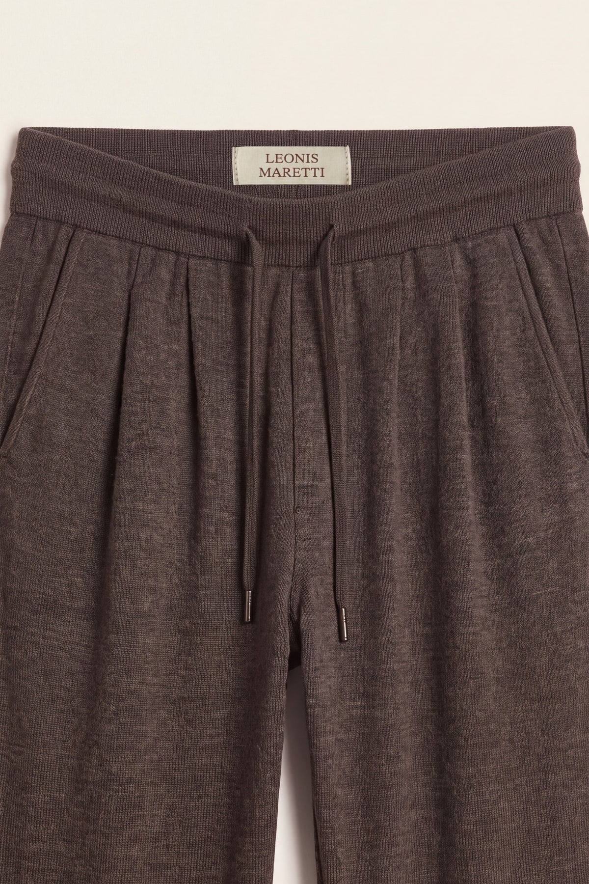 Gubbio Merino Wool Joggers Brown