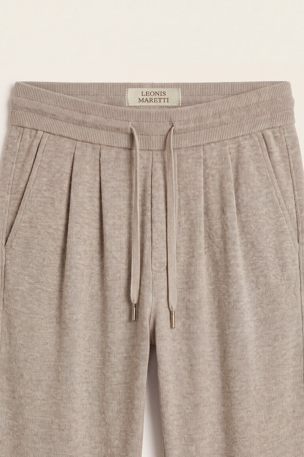Gubbio Merino Wool Joggers Beige