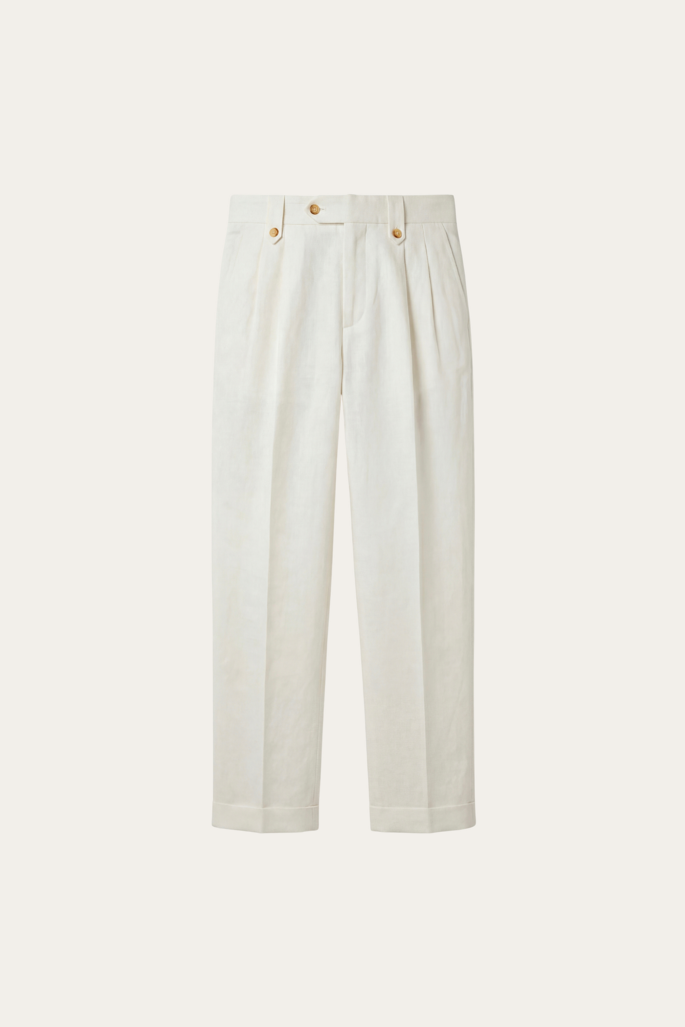 Morino Pleated Trousers White