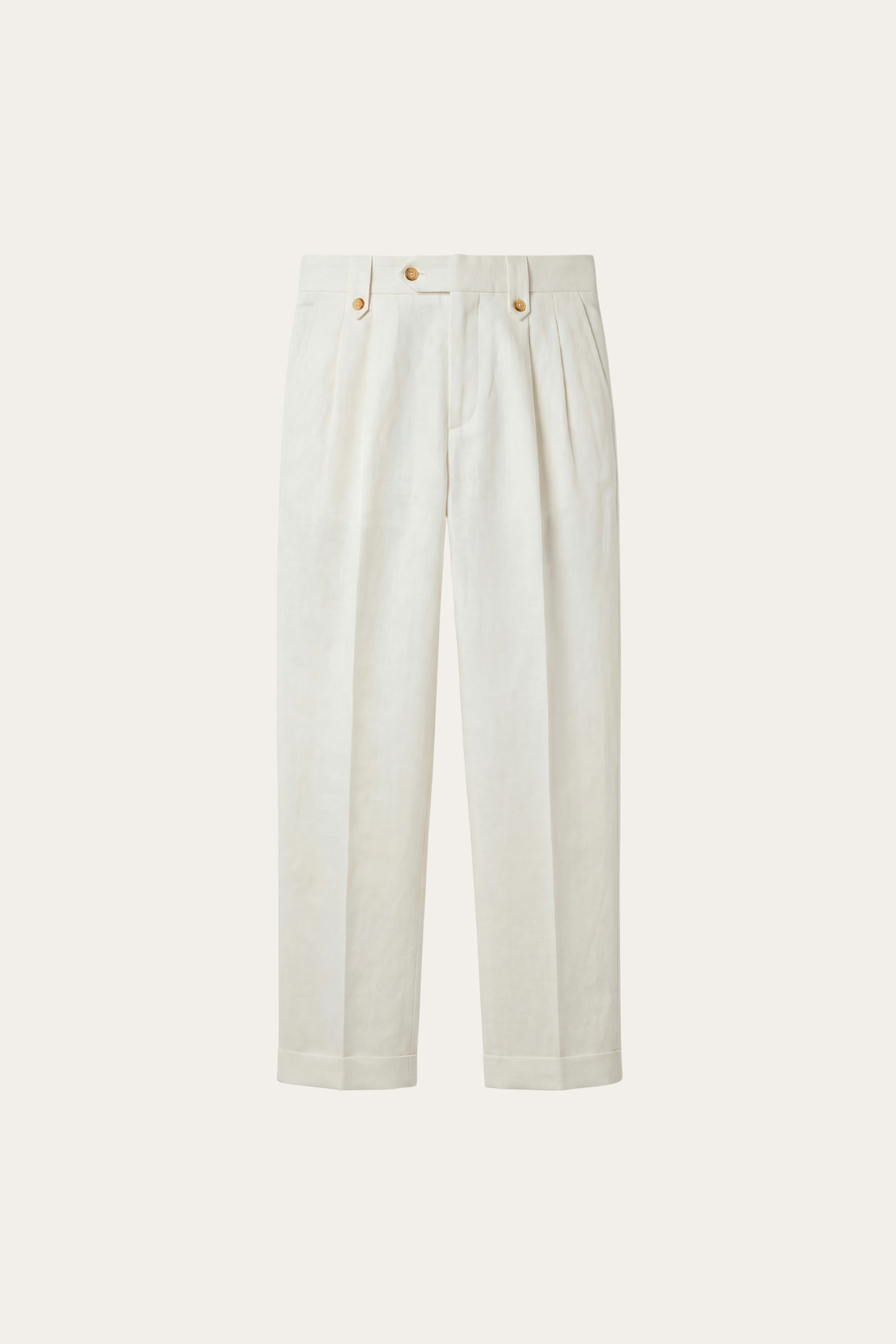 Morino Pleated Trousers White