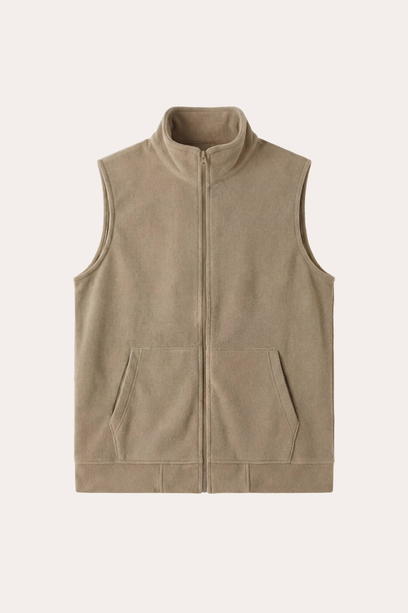 Bormio Zip Fleece Vest Beige