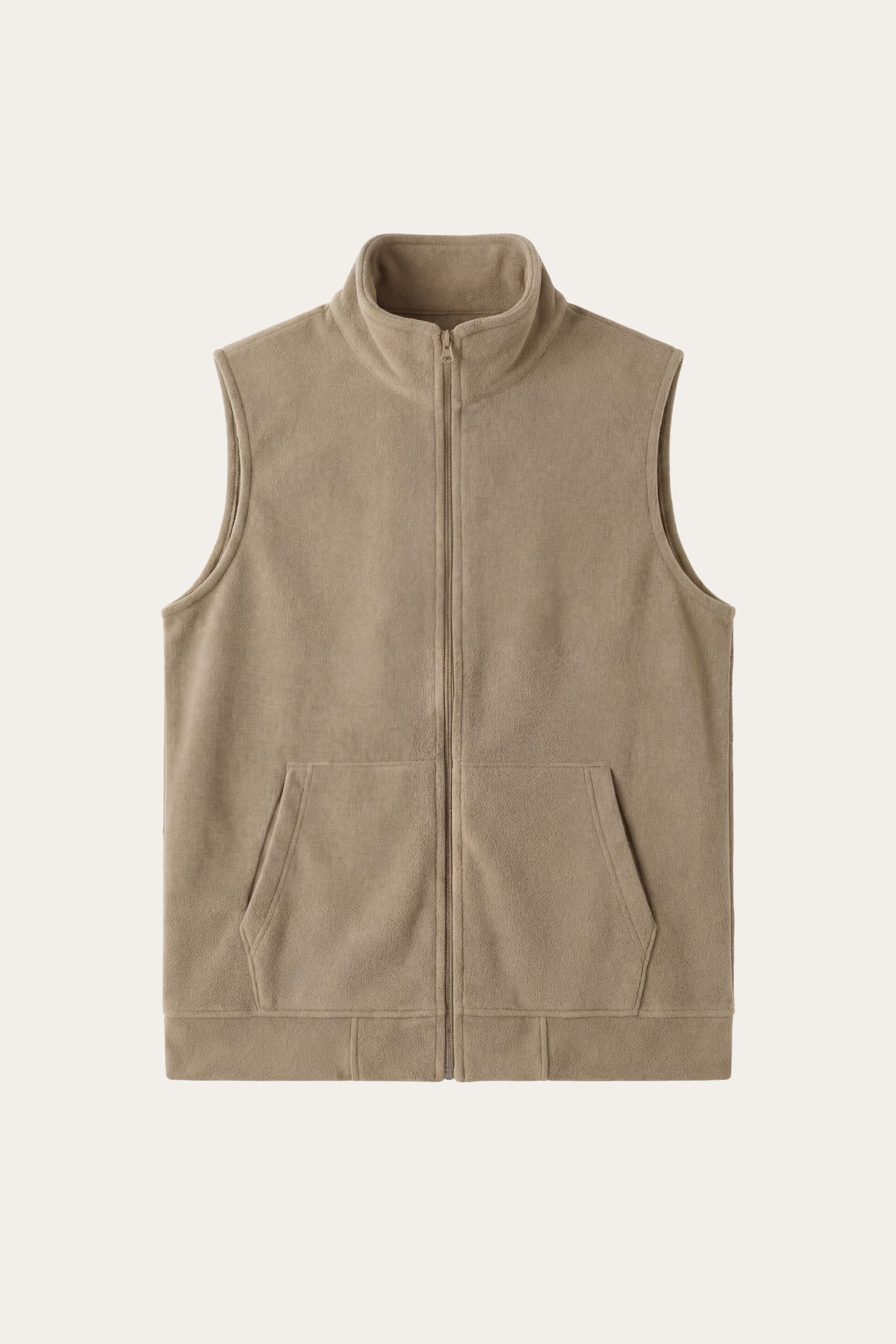 Bormio Zip Fleece Vest Beige