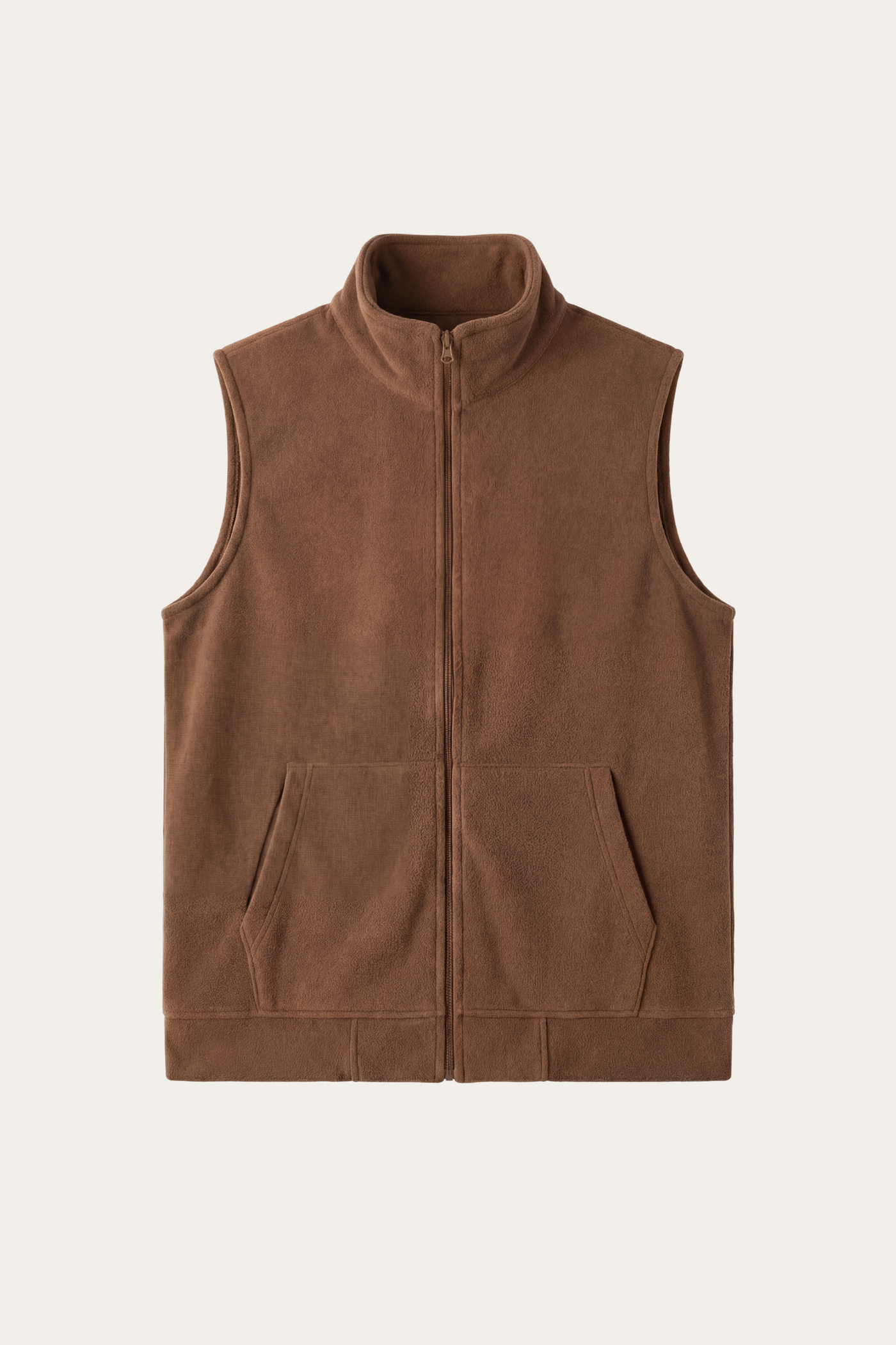 Bormio Zip Fleece Vest Brown