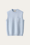 Nerio Extra-Fine Crew Vest Light Blue
