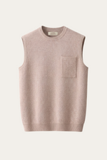 Nerio Extra-Fine Crew Vest Beige
