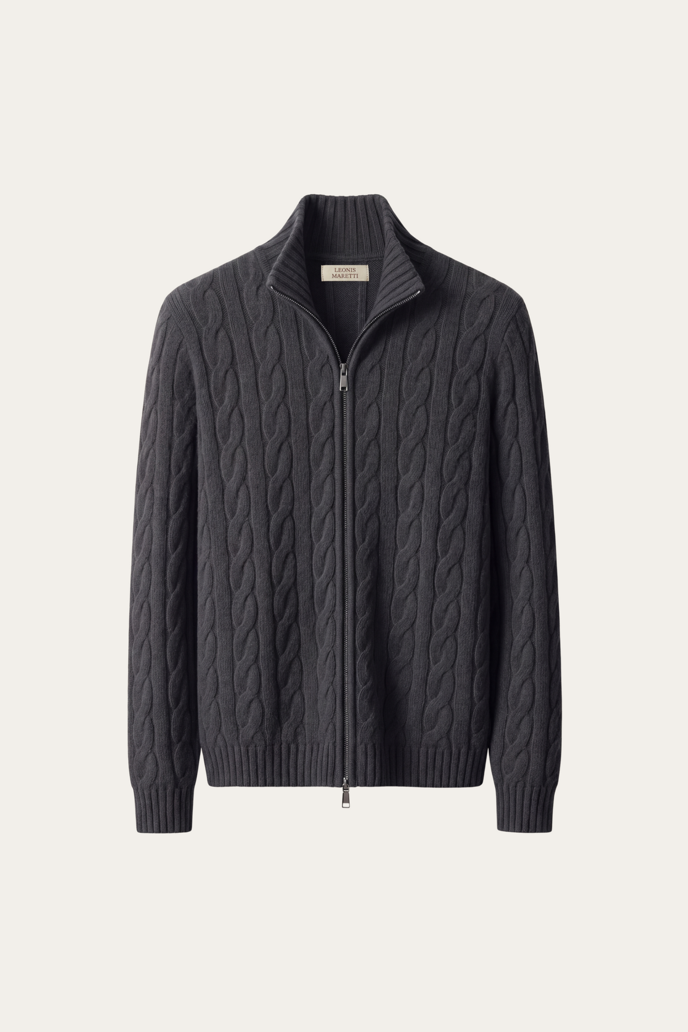 Massimo Zip Cardigan Dark Grey