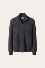 Massimo Zip Cardigan Dark Grey