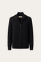 Massimo Zip Cardigan Black